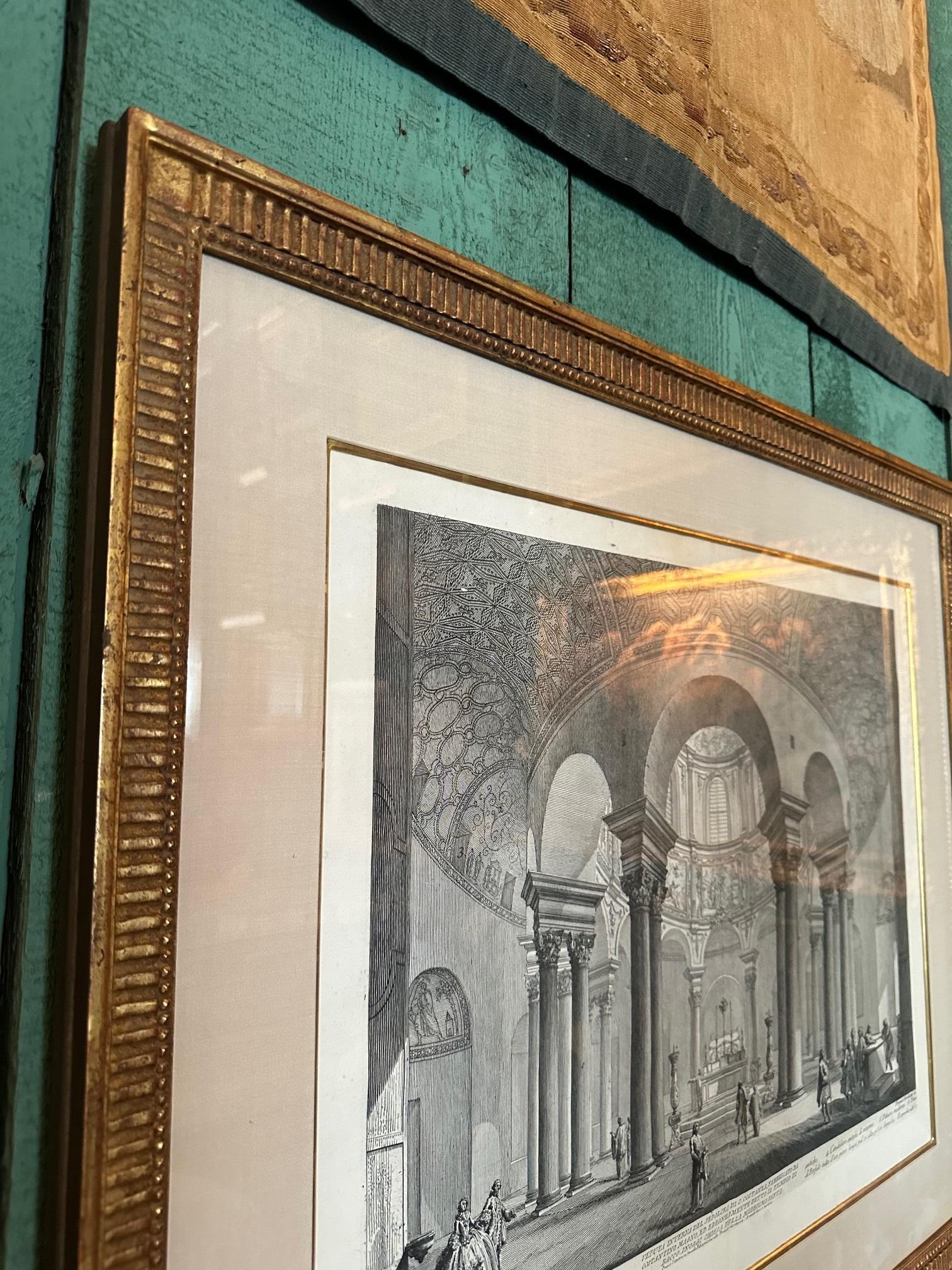 Decoración mural temprana Giovanni Battista Piranesi Castel Sant'Angelo Veduti Di Roma Italiano en venta