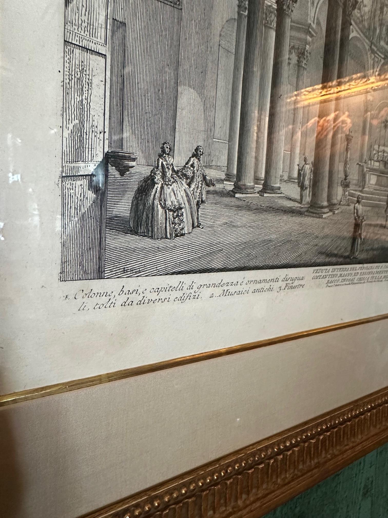 Decoración mural temprana Giovanni Battista Piranesi Castel Sant'Angelo Veduti Di Roma siglo XVIII y antes en venta