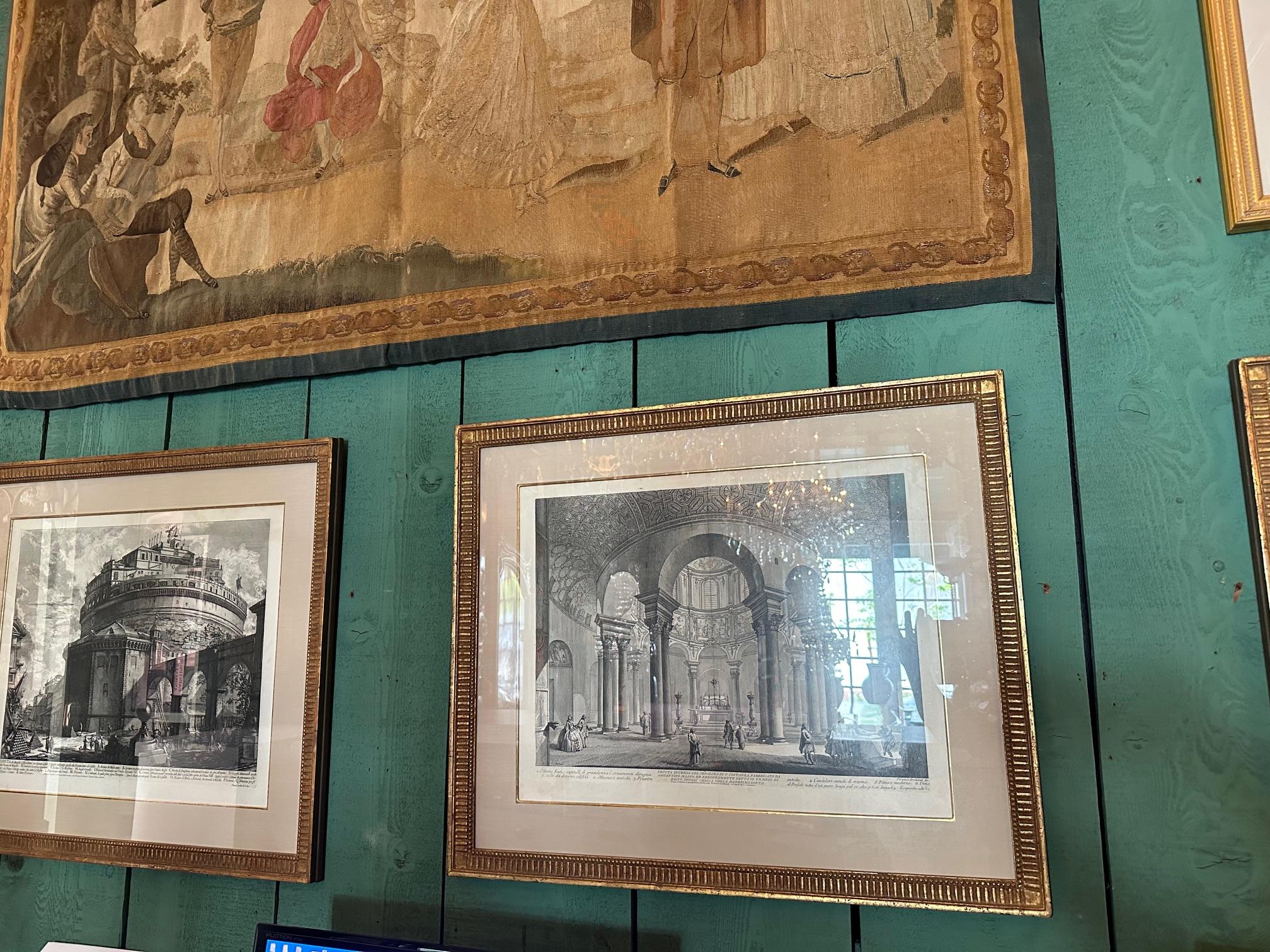 Decoración mural temprana Giovanni Battista Piranesi Castel Sant'Angelo Veduti Di Roma en venta 1