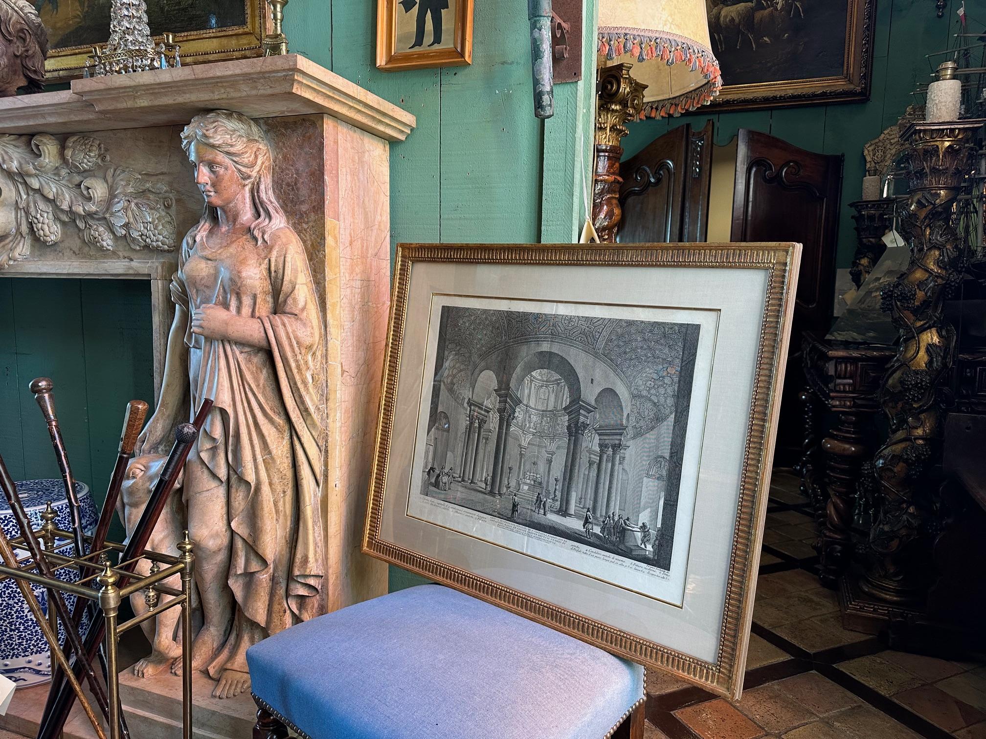 Decoración mural temprana Giovanni Battista Piranesi Castel Sant'Angelo Veduti Di Roma en venta 2