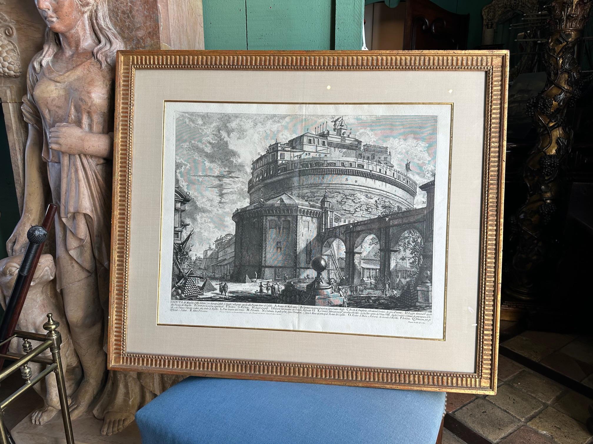 Giovanni Battista Piranesi Castel Sant'Angelo Veduti Di Roma, decorazioni da parete in vendita 3