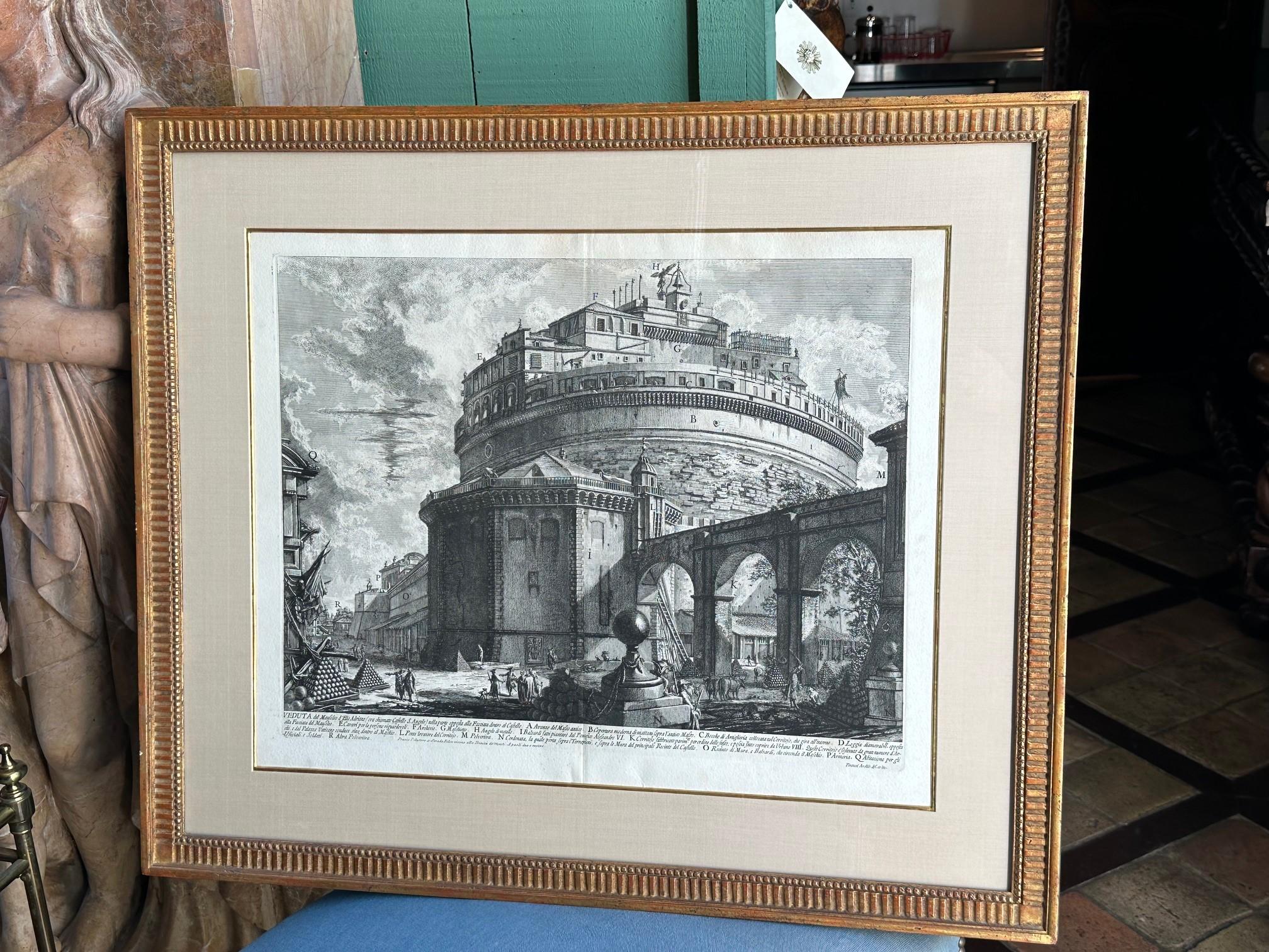 Giovanni Battista Piranesi Castel Sant'Angelo Veduti Di Roma, decorazioni da parete in vendita 4
