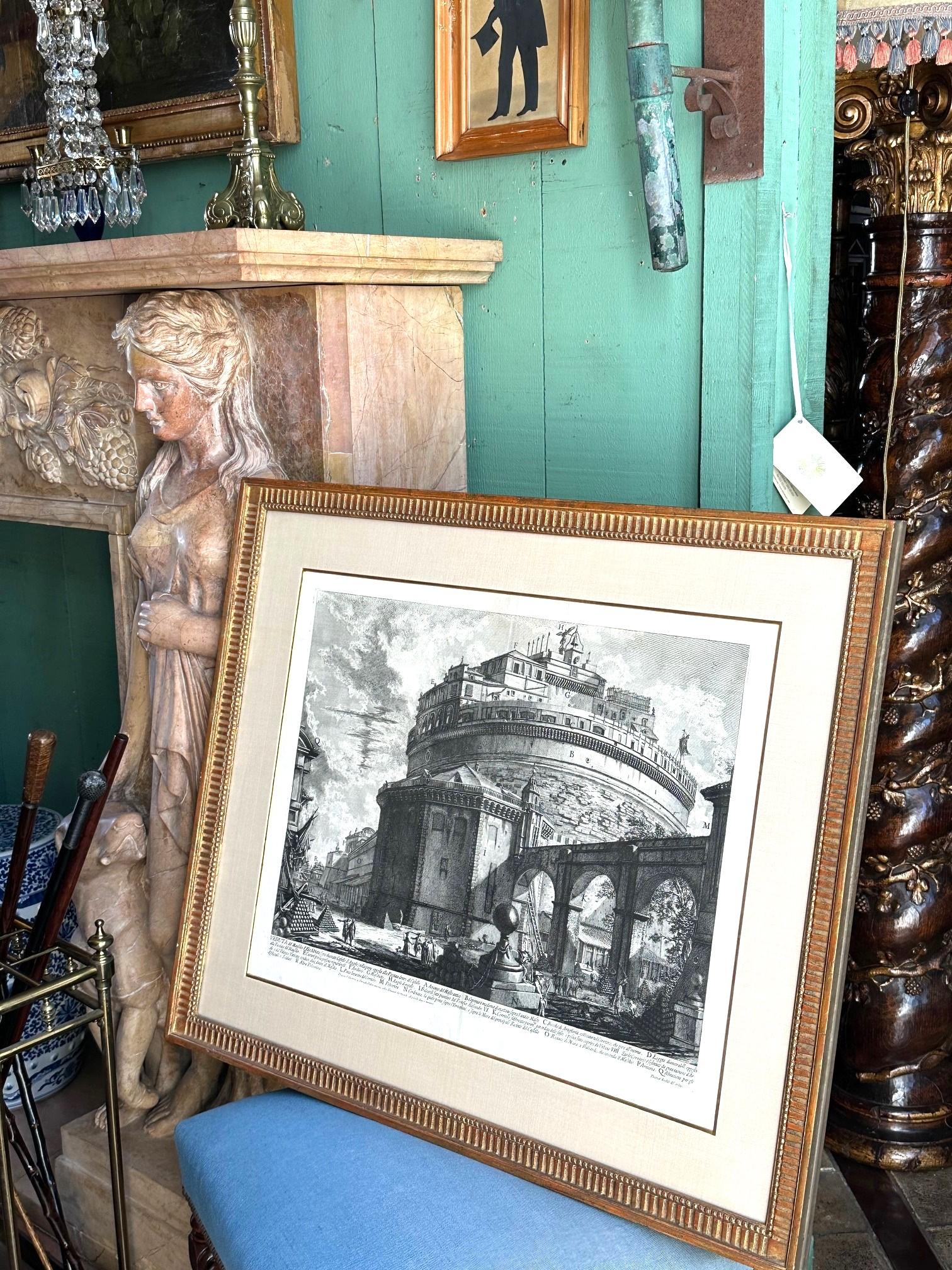 Giovanni Battista Piranesi Castel Sant'Angelo Veduti Di Roma, decorazioni da parete in vendita 5