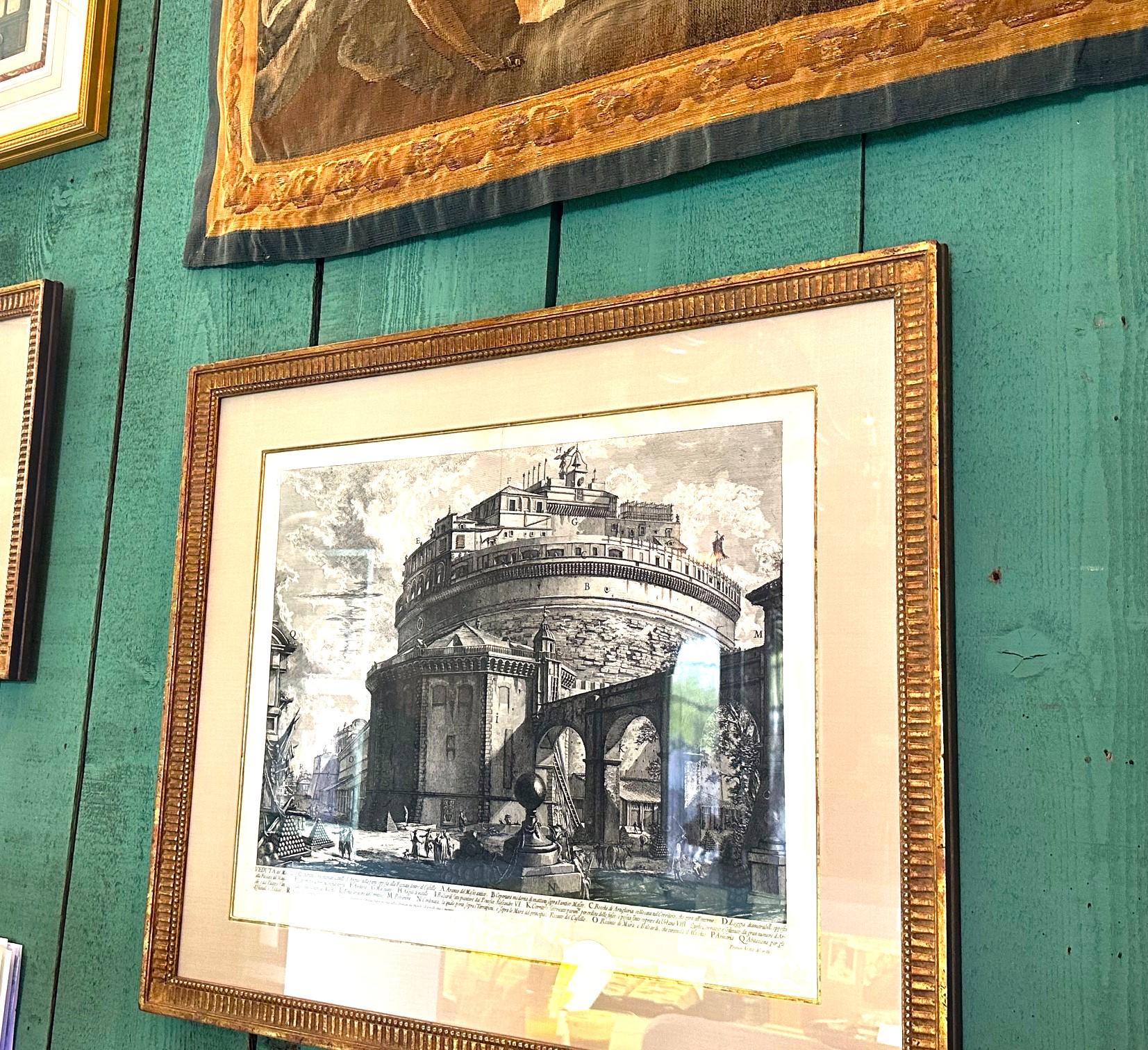 Giovanni Battista Piranesi Castel Sant'Angelo Veduti Di Roma, decorazioni da parete in vendita 9