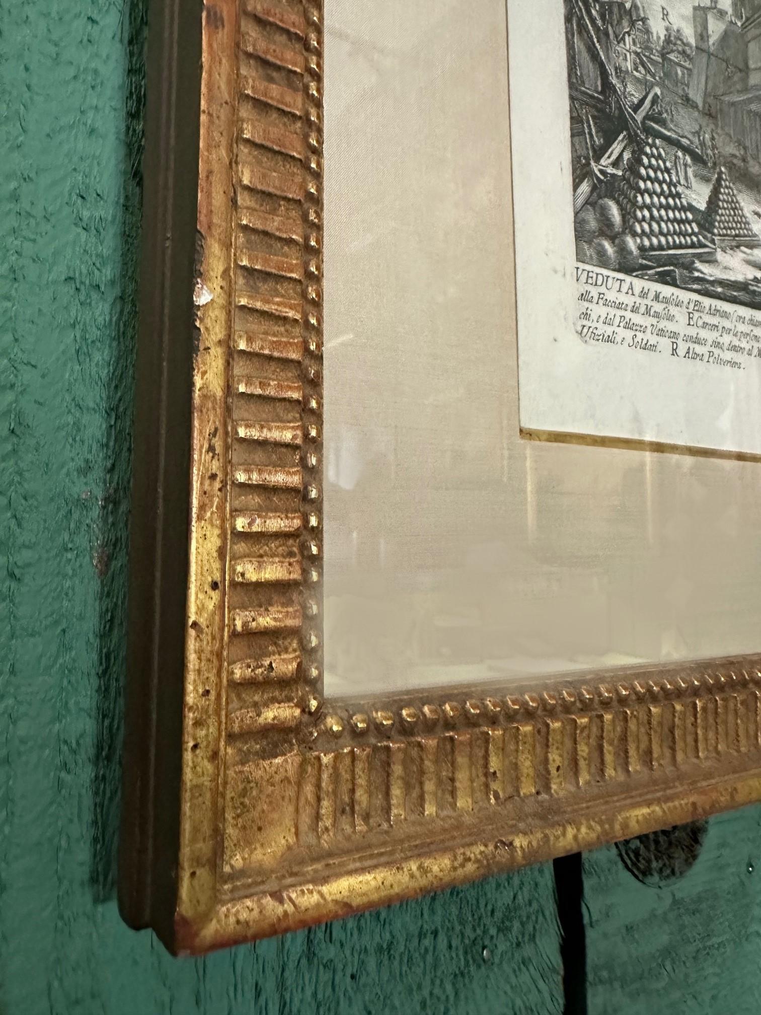 Intagliato Giovanni Battista Piranesi Castel Sant'Angelo Veduti Di Roma, decorazioni da parete in vendita
