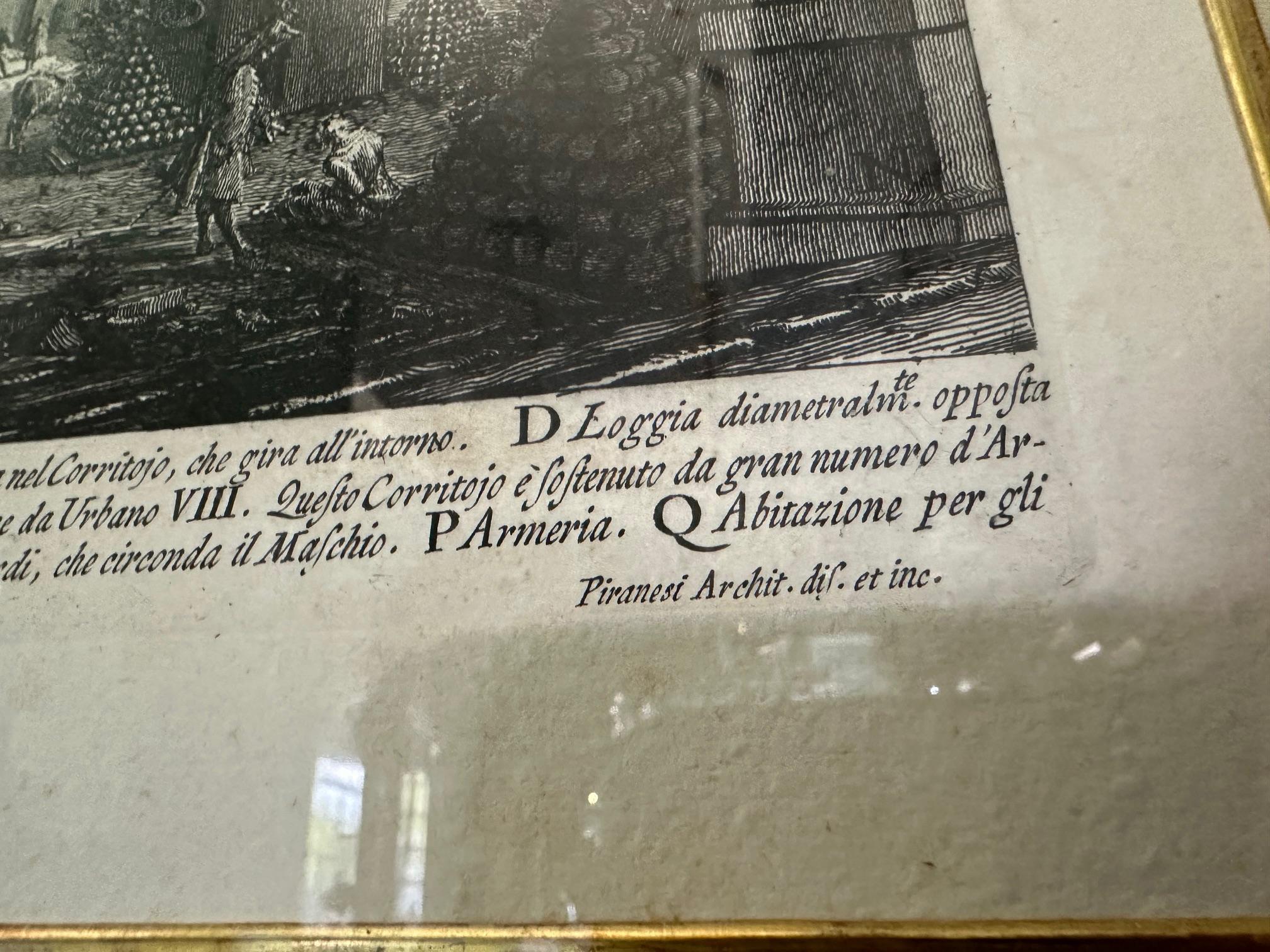 Fino al XVIII secolo Giovanni Battista Piranesi Castel Sant'Angelo Veduti Di Roma, decorazioni da parete in vendita