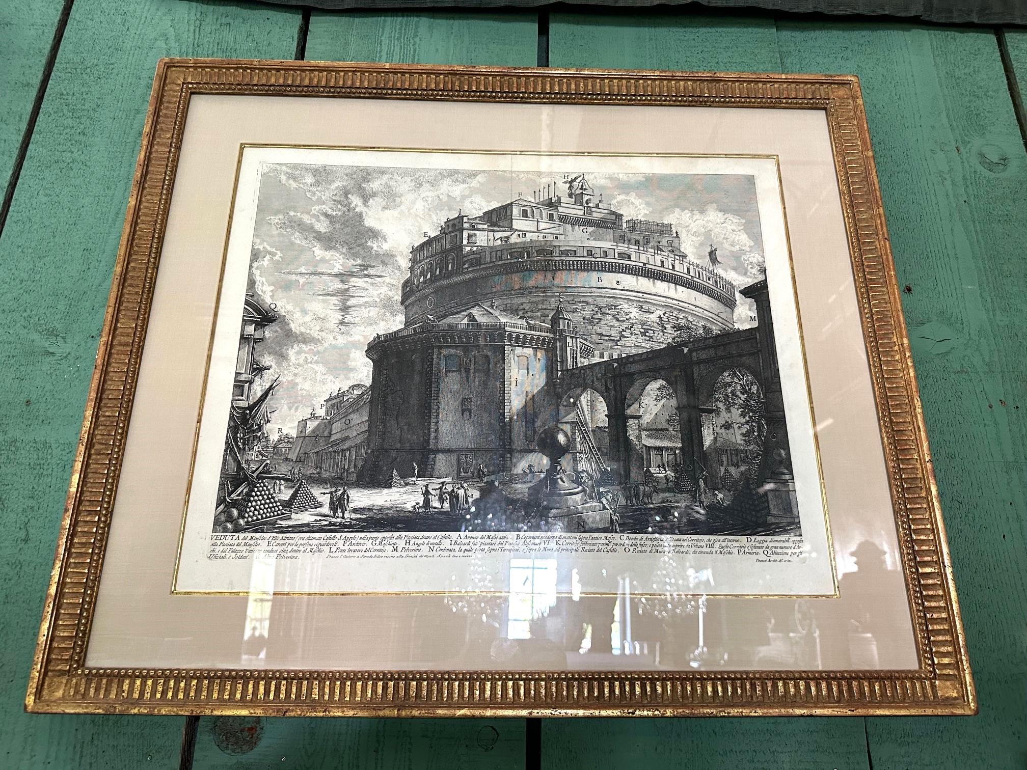 Giovanni Battista Piranesi Castel Sant'Angelo Veduti Di Roma, decorazioni da parete in vendita 2