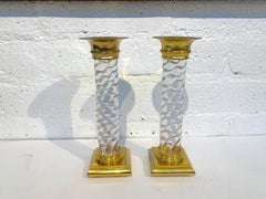 Early Glass and Ormolu Candlesticks