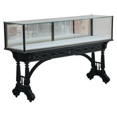 Présentoir de magasin en verre de France, vers 1950