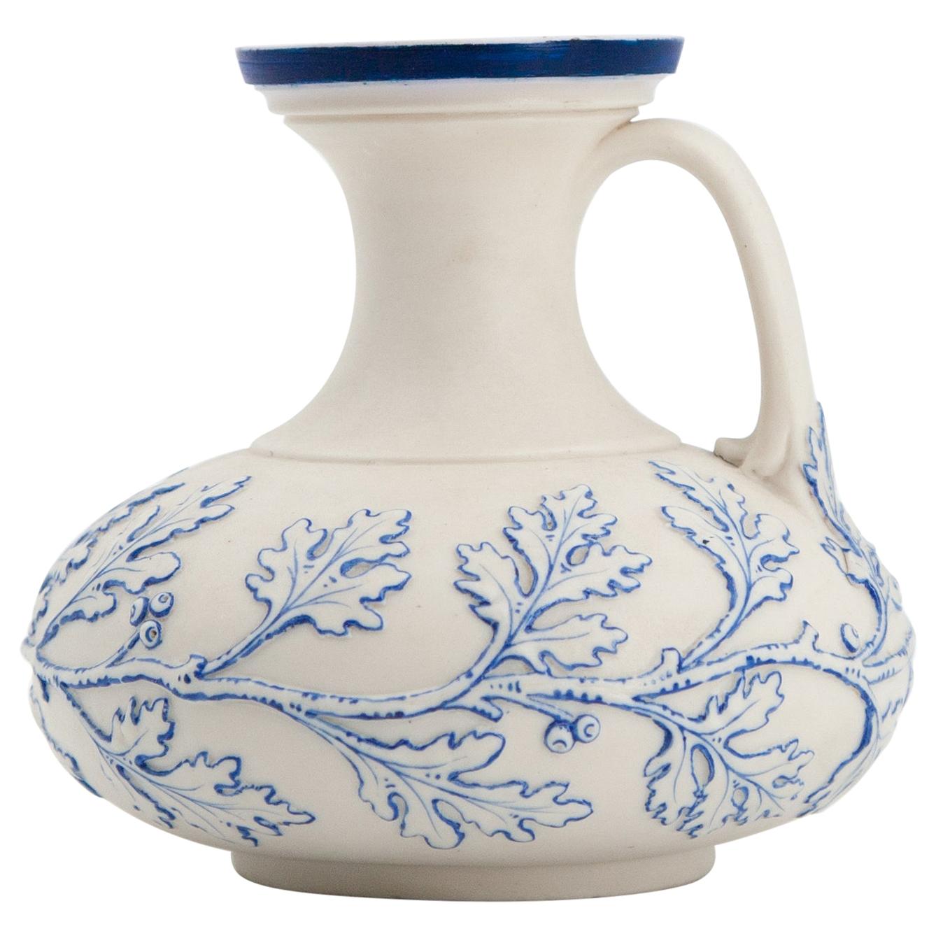 Vase en porcelaine de Worcester bleu et blanc « Early Grainger Worcester »