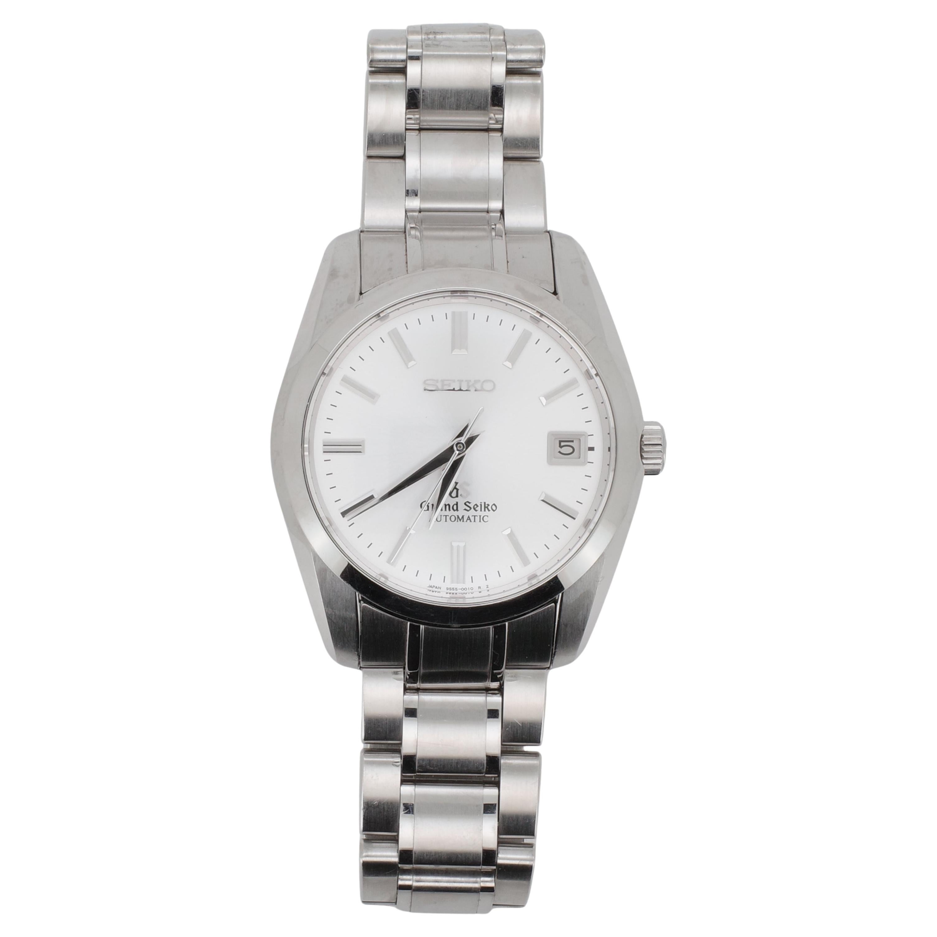 Grand Seiko 9S55 automatico con fondello a medaglione, certificato completo, ecc.