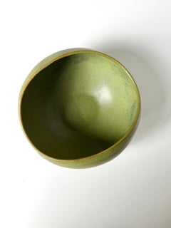 Early Green Glaze Biomorphic Stoneware Bowl by Weston Neil Andersen for AD 1950s