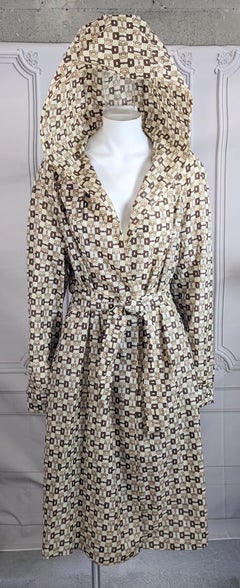 Early Gucci Horse Bit Logo Printed Raincoat