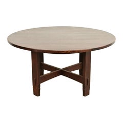 Early Gustav Stickley Antique Mission Oak Arts & Crafts Dining Table, Circa 1901