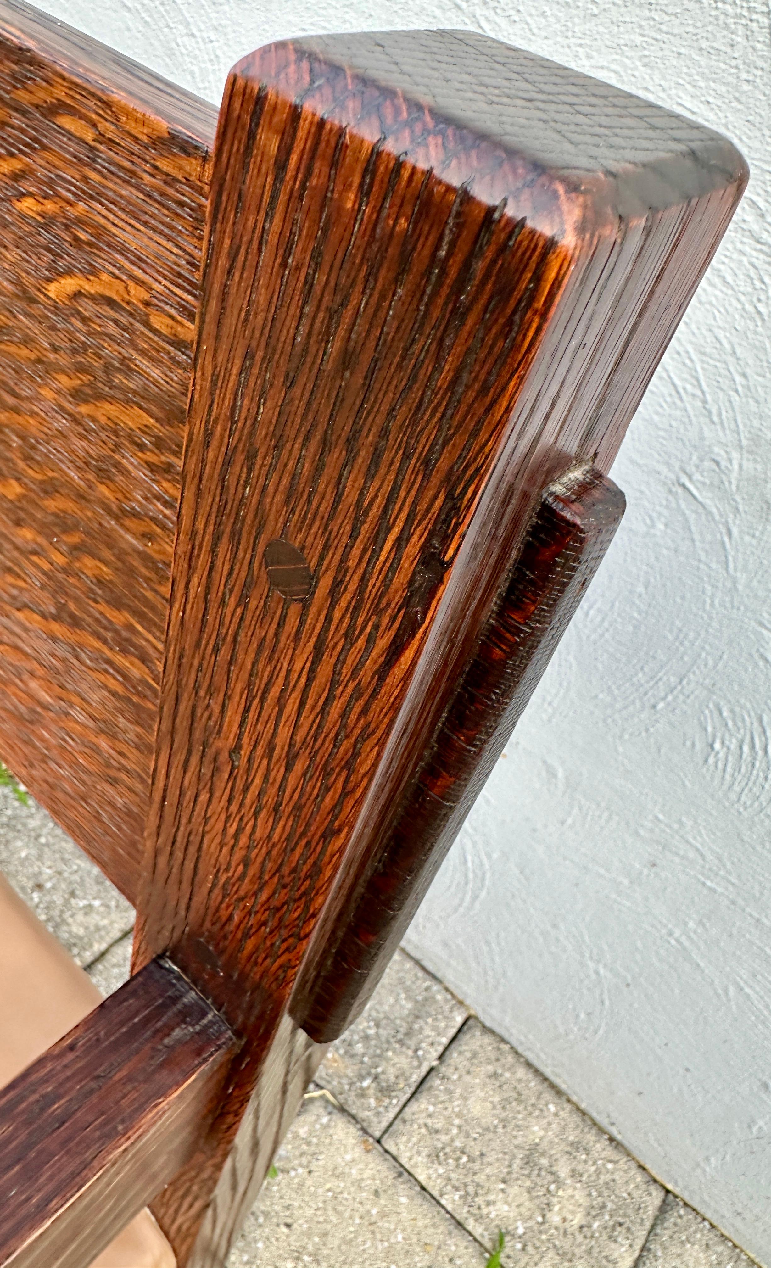 Early Gustav Stickley Hall Chair - Extremely Collectible - Made in 1901 - W7198 For Sale 7