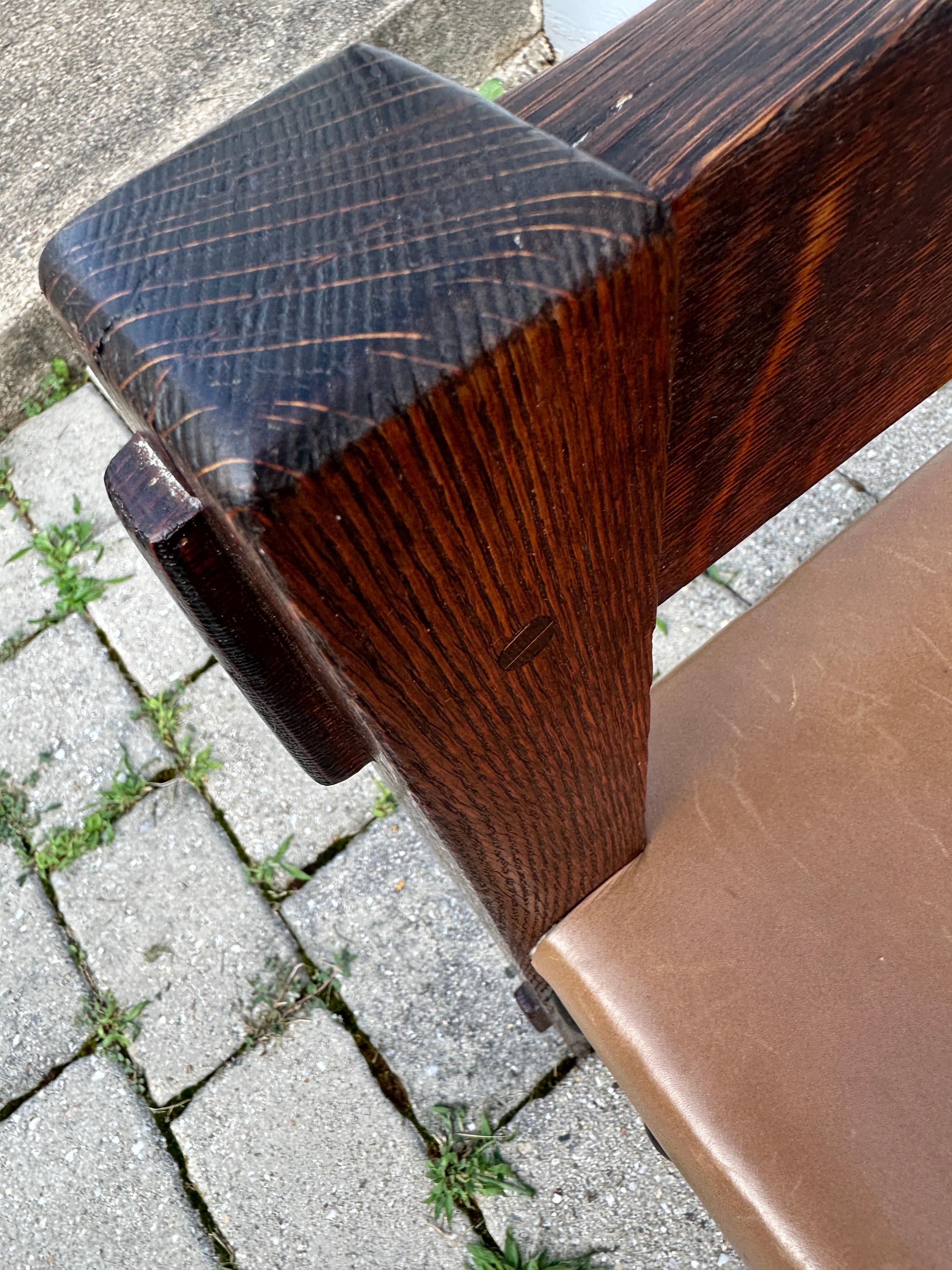 Oak Early Gustav Stickley Hall Chair - Extremely Collectible - Made in 1901 - W7198 For Sale