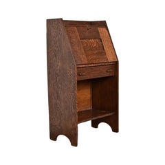 Escritorio antiguo Gustav Stickley Mission Arts & Crafts de roble, circa 1902