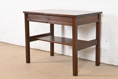 Early Gustav Stickley Mission Oak Arts & Crafts Writing Desk or Library Table