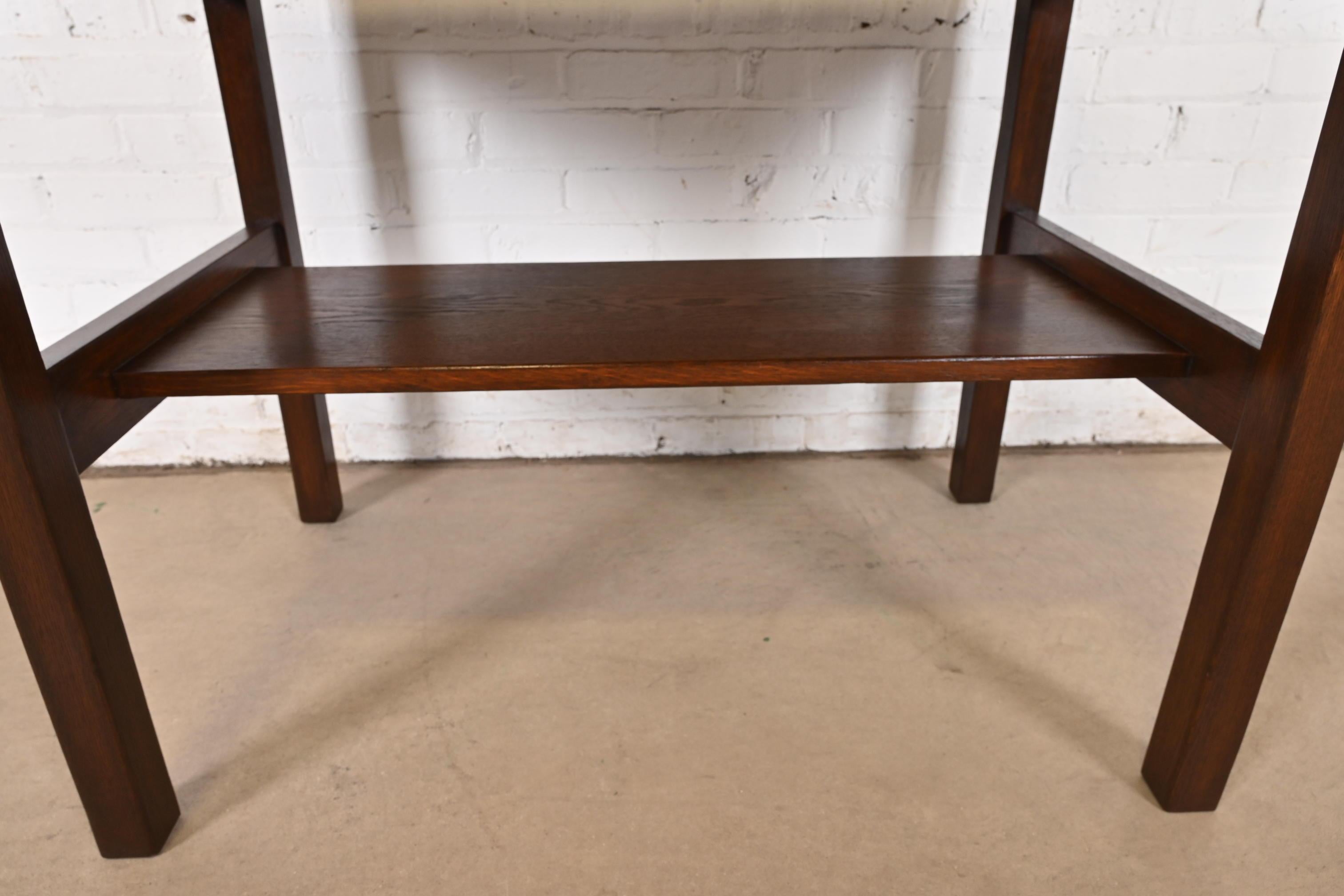 Früher Gustav Stickley Mission Eichenholz Arts & Crafts Schreibtisch oder Bibliothekstisch im Angebot 2
