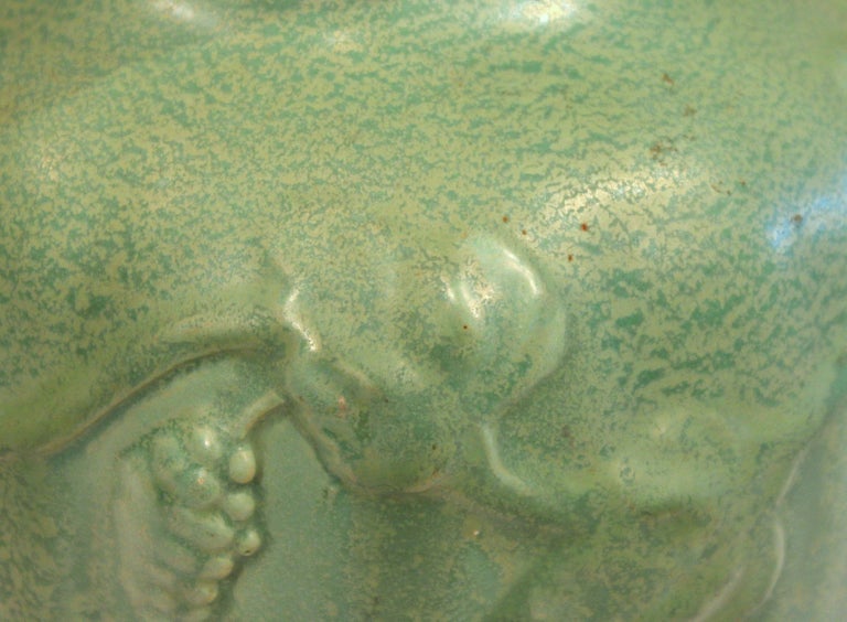 Early Haeger Geranium Leaf Green Art Pottery Vintage Vase Stangl Deco