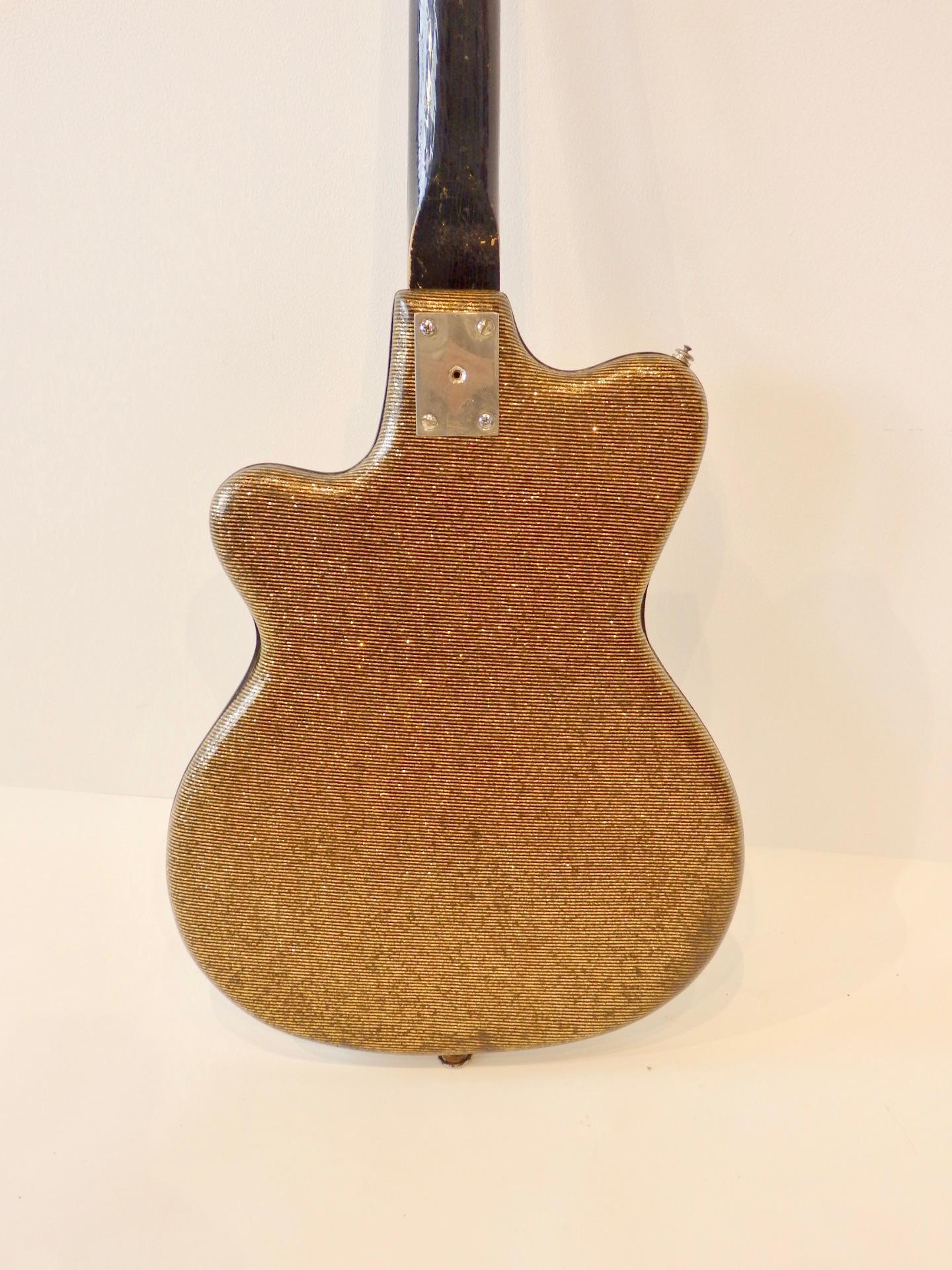 Plastic Rare 1960s German Fasan Solid Body Guitar with Hagstrom tail piece   For Sale