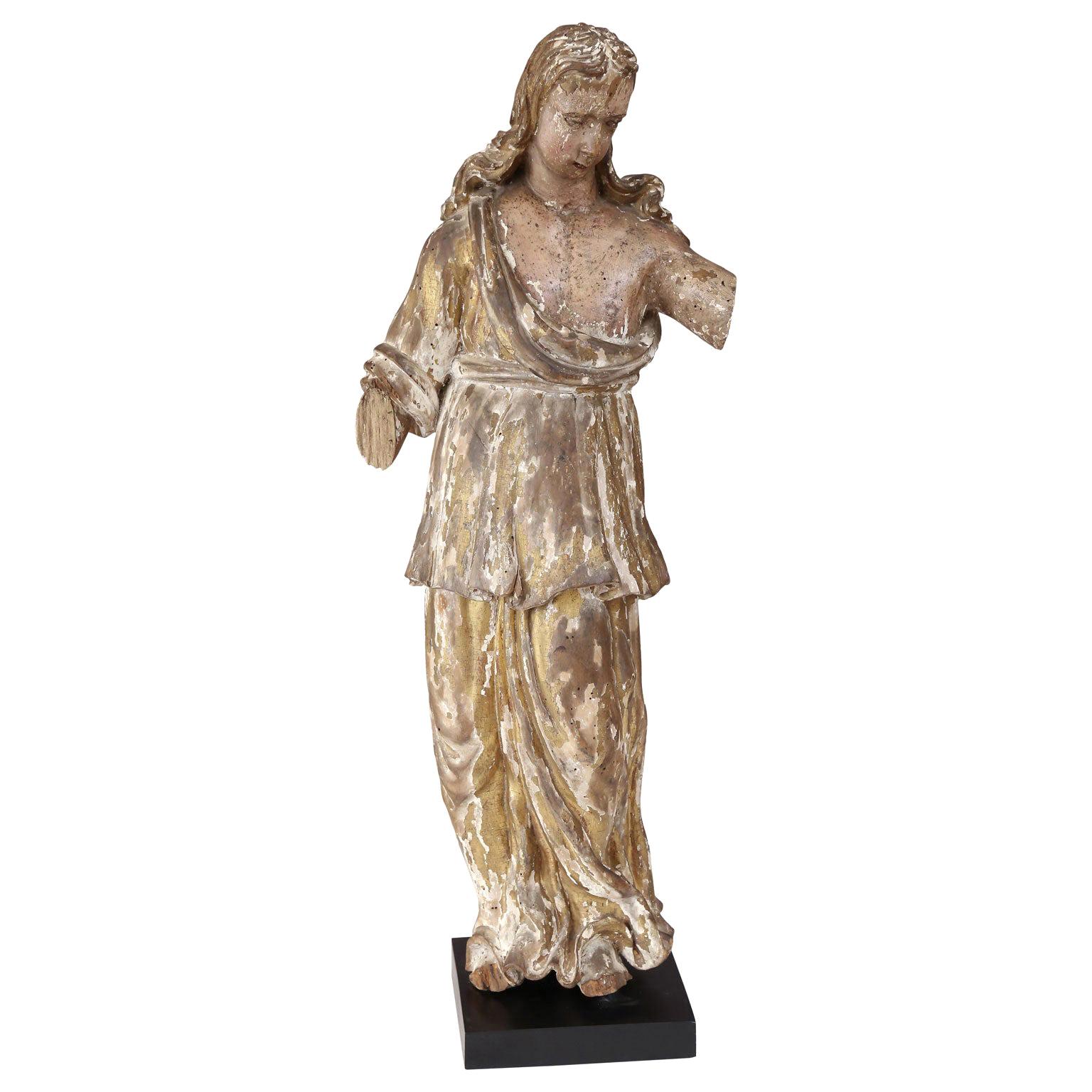 Early Hand Carved Italian Statue