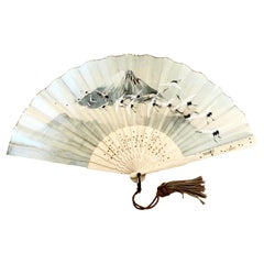 Ventilatore portatile "Mount Fuji". Giapponese, circa 1870