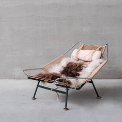Early Hans J Wegner 'Flag Halyard' Mid-Century Lounge Chair for GETAMA