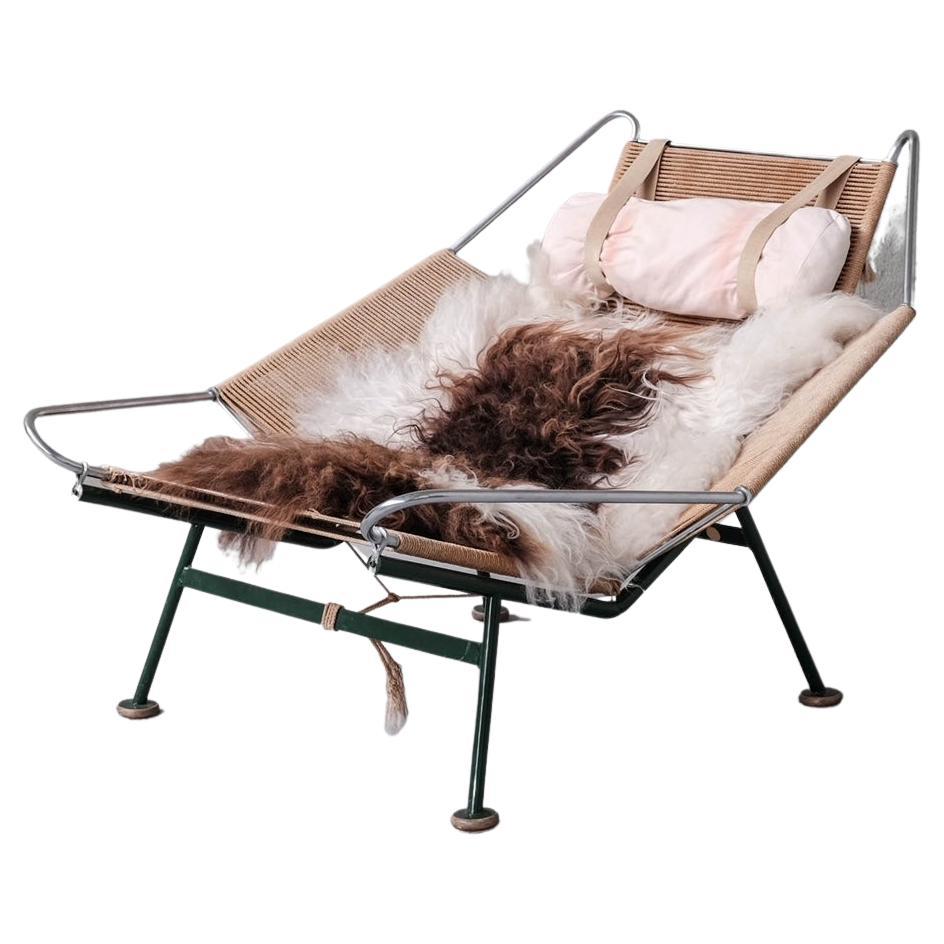 Early Hans J Wegner 'Flag Halyard' Mid-Century Lounge Chair for GETAMA