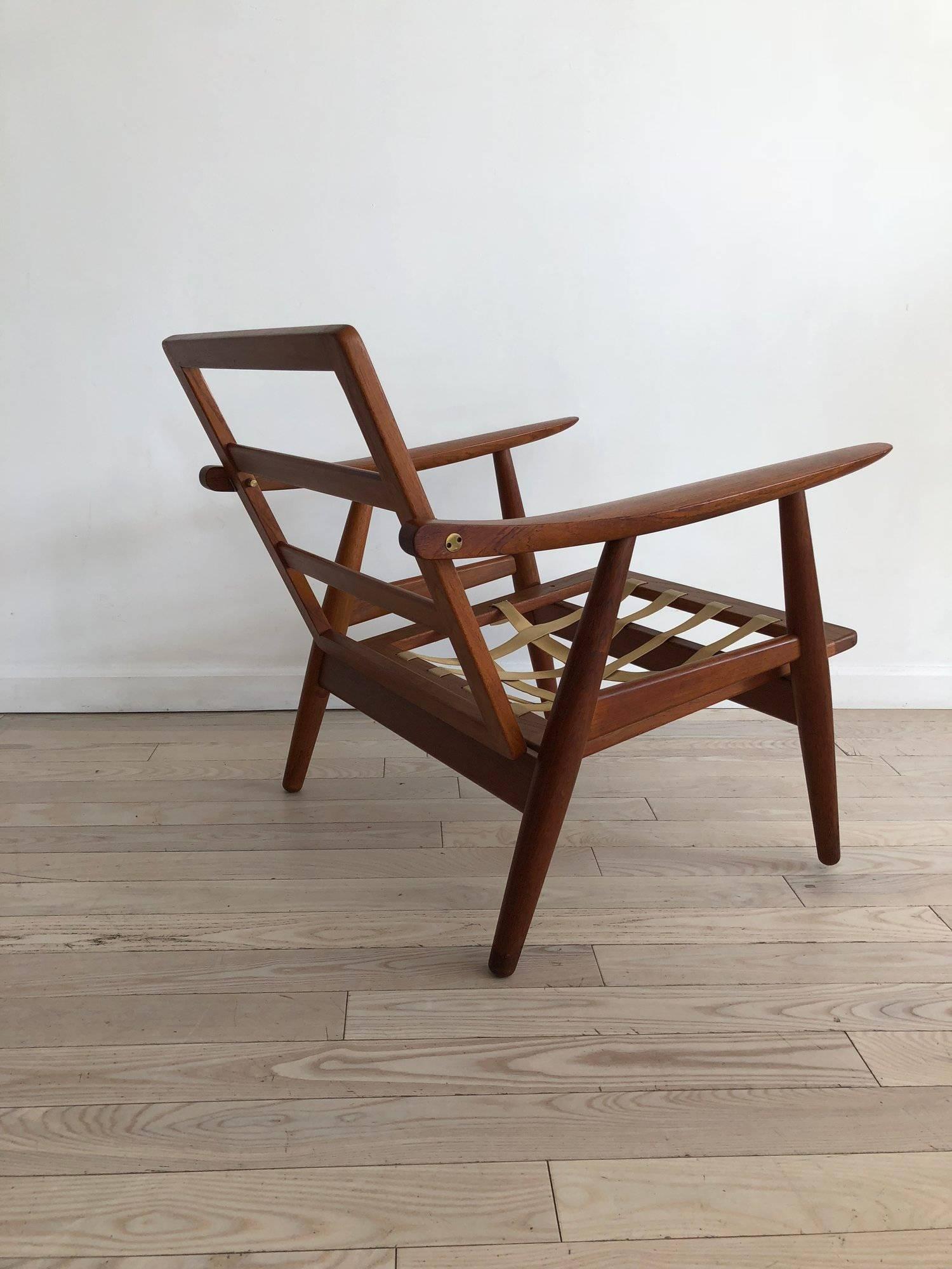 Early Hans J Wegner GE-270 Easy Chair in Teak, Made in Denmark 5