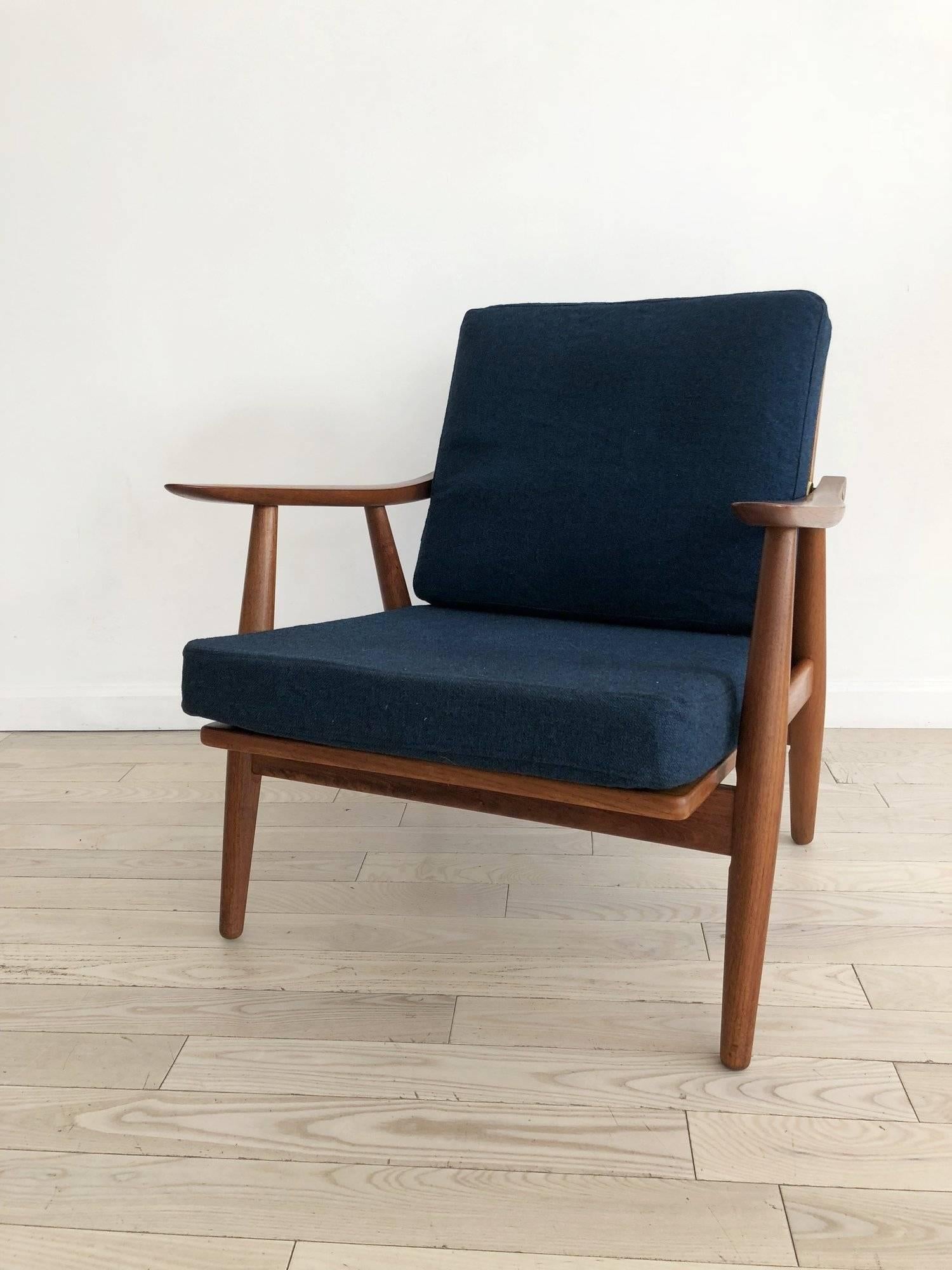Mid-Century Modern Early Hans J Wegner GE-270 Easy Chair in Teak, Made in Denmark