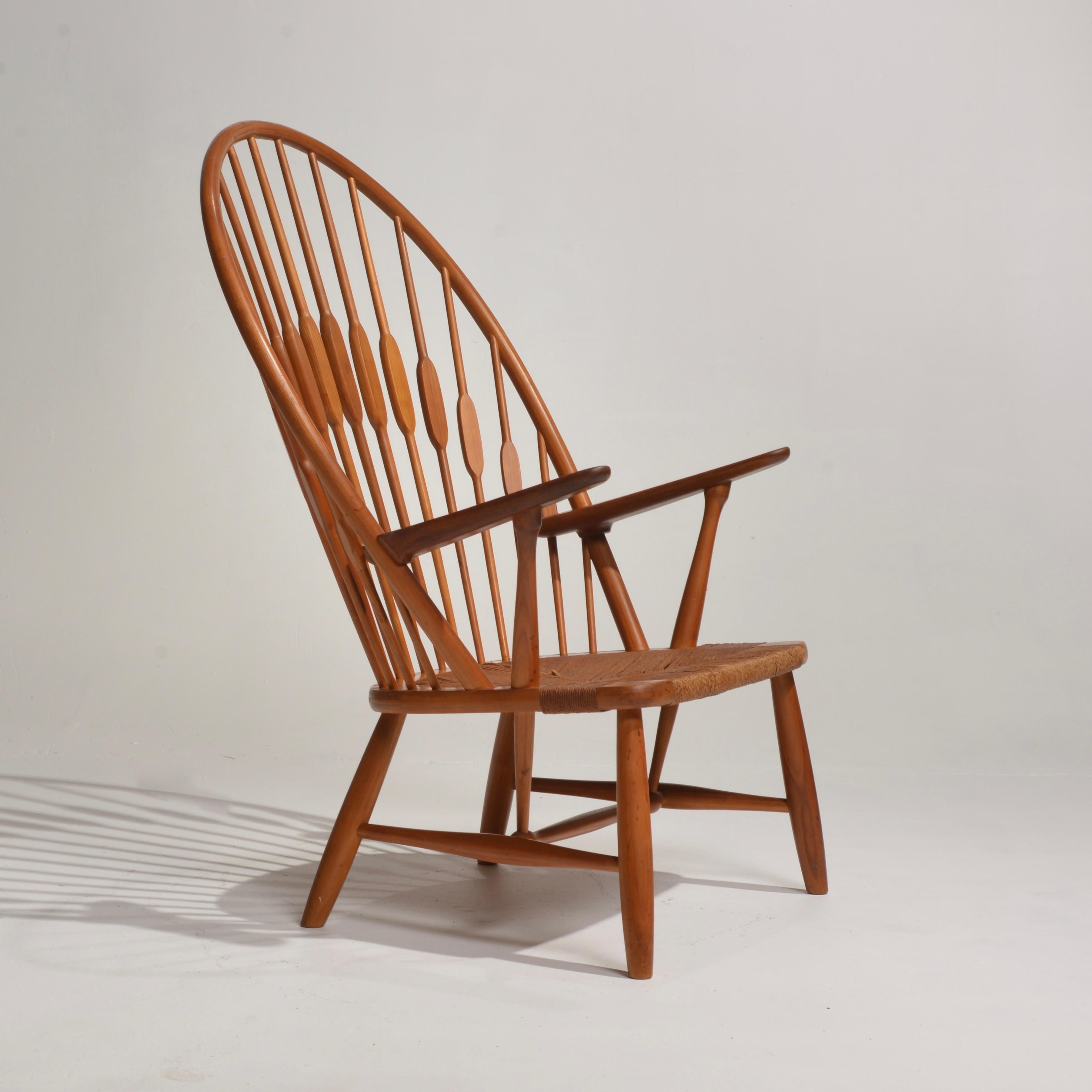 Mid-Century Modern Early Hans J. Wegner JH-550 Peacock Chair for Johannes Hansen, 1950's Denmark For Sale
