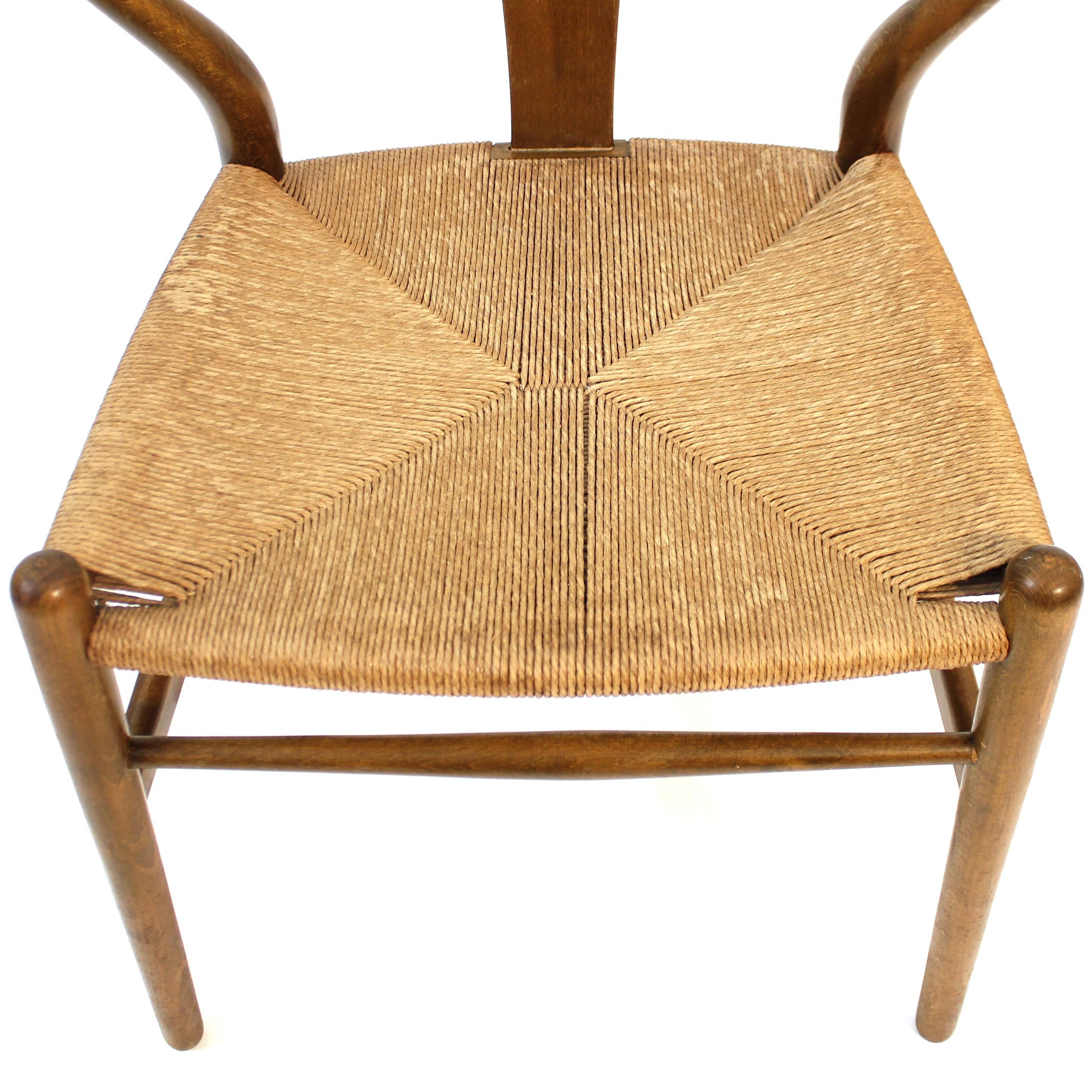 Early Hans J. Wegner, model CH24, Wishbone chair, Carl Hansen & Søn, 1960s For Sale 6