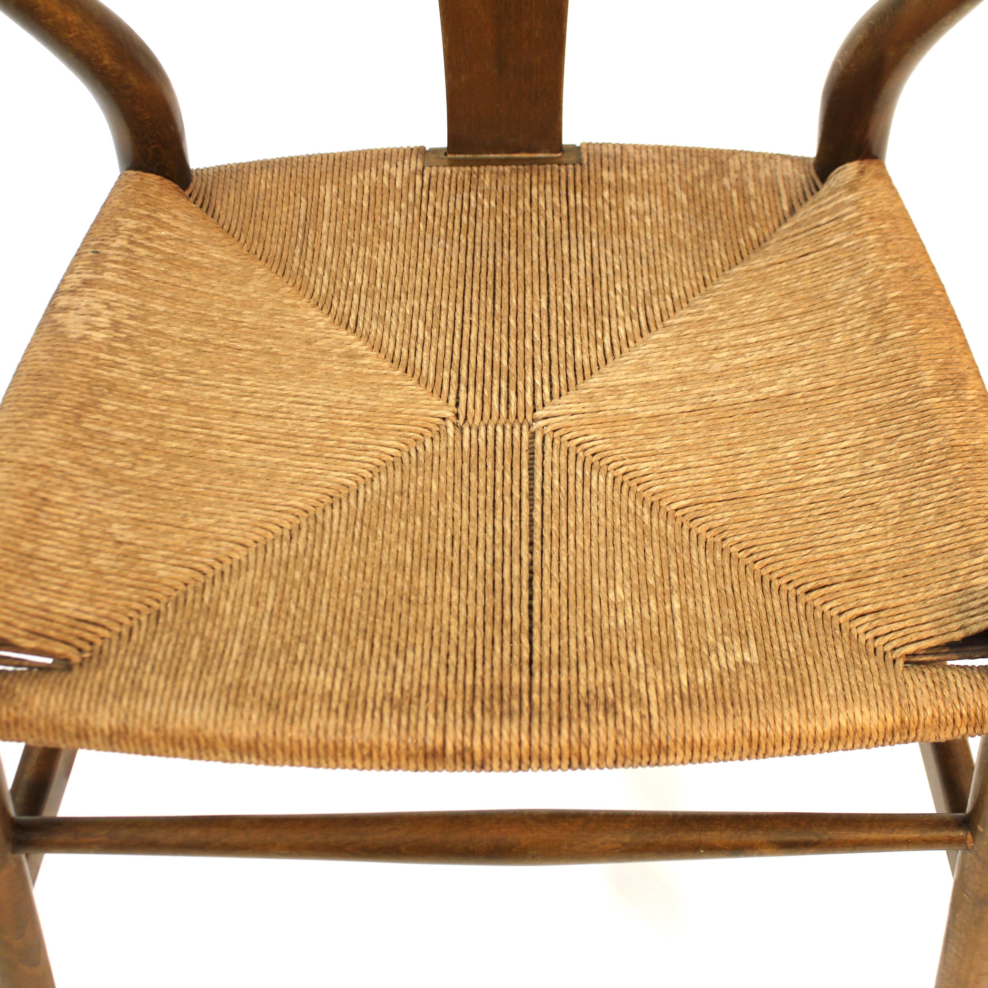 Early Hans J. Wegner, model CH24, Wishbone chair, Carl Hansen & Søn, 1960s For Sale 7