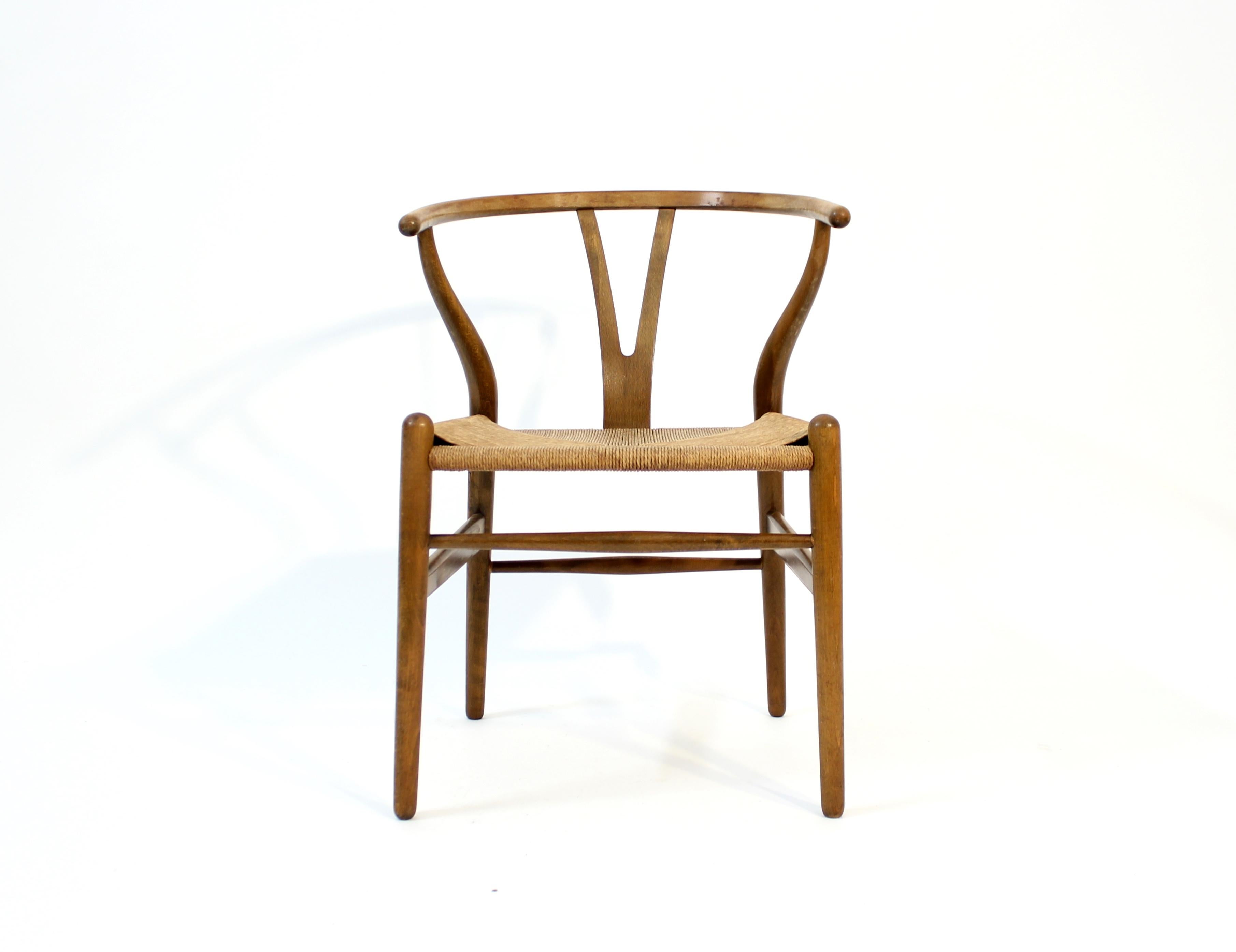 Principios de Hans J. Wegner, modelo CH24, silla Wishbone, Carl Hansen & Søn, años 60 Escandinavo moderno en venta