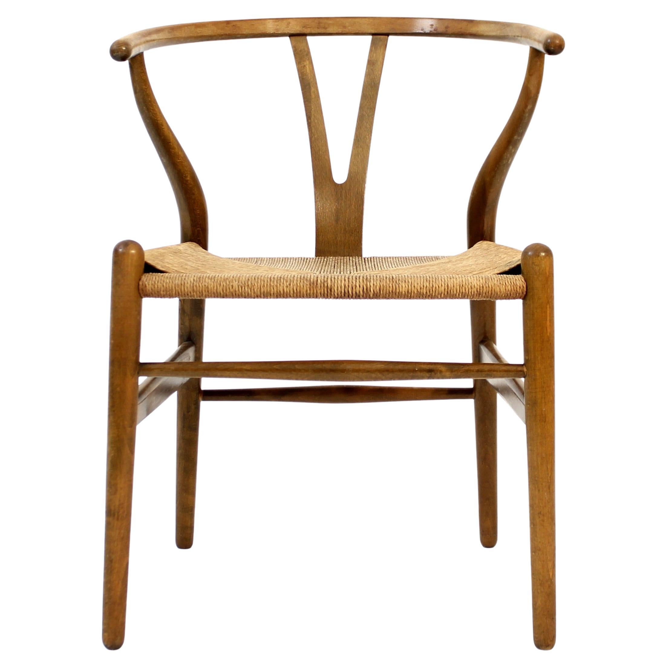 Principios de Hans J. Wegner, modelo CH24, silla Wishbone, Carl Hansen & Søn, años 60 en venta