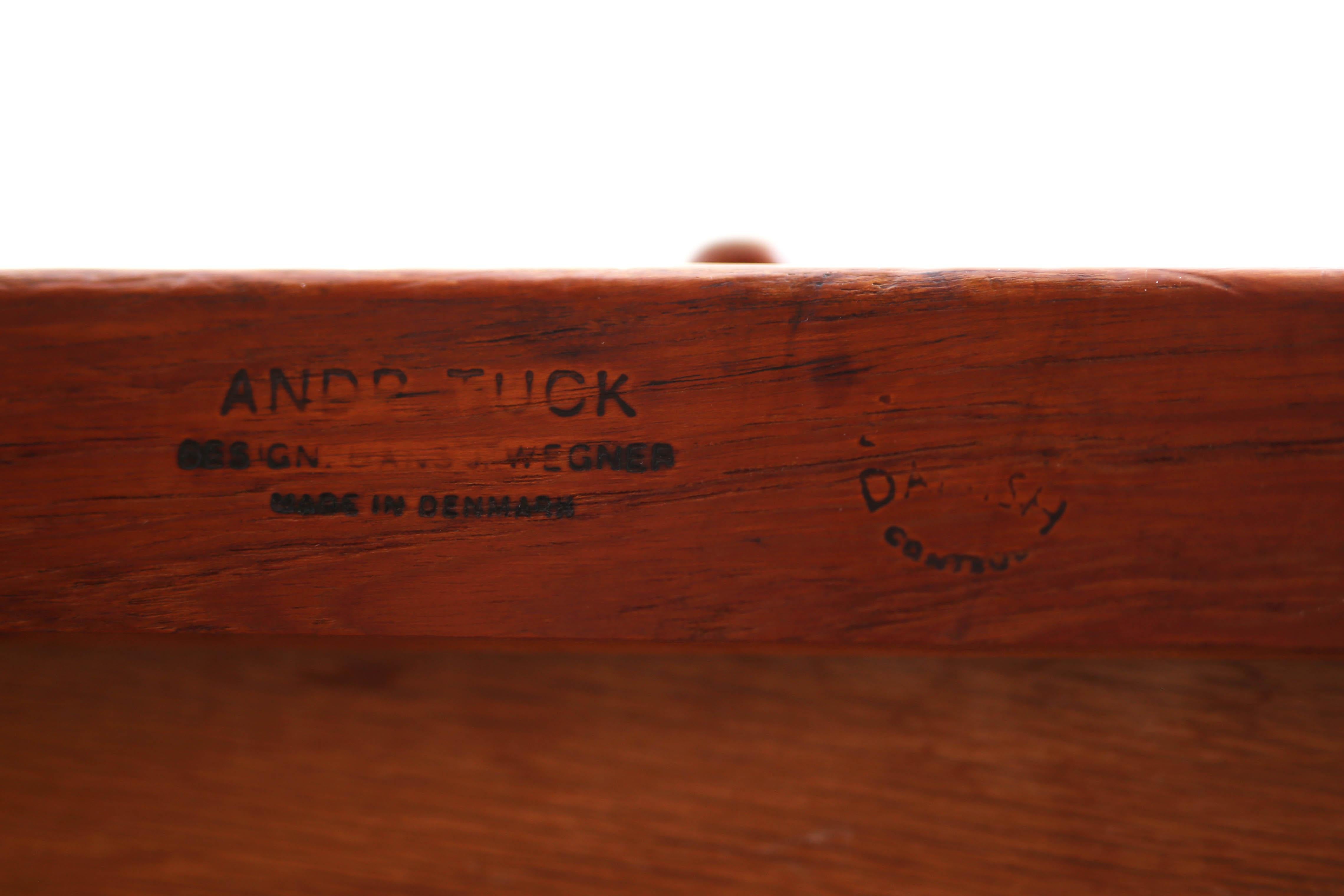 Scrivania in teak Hans J. Wegner modello AT-305, 1955 in vendita 1