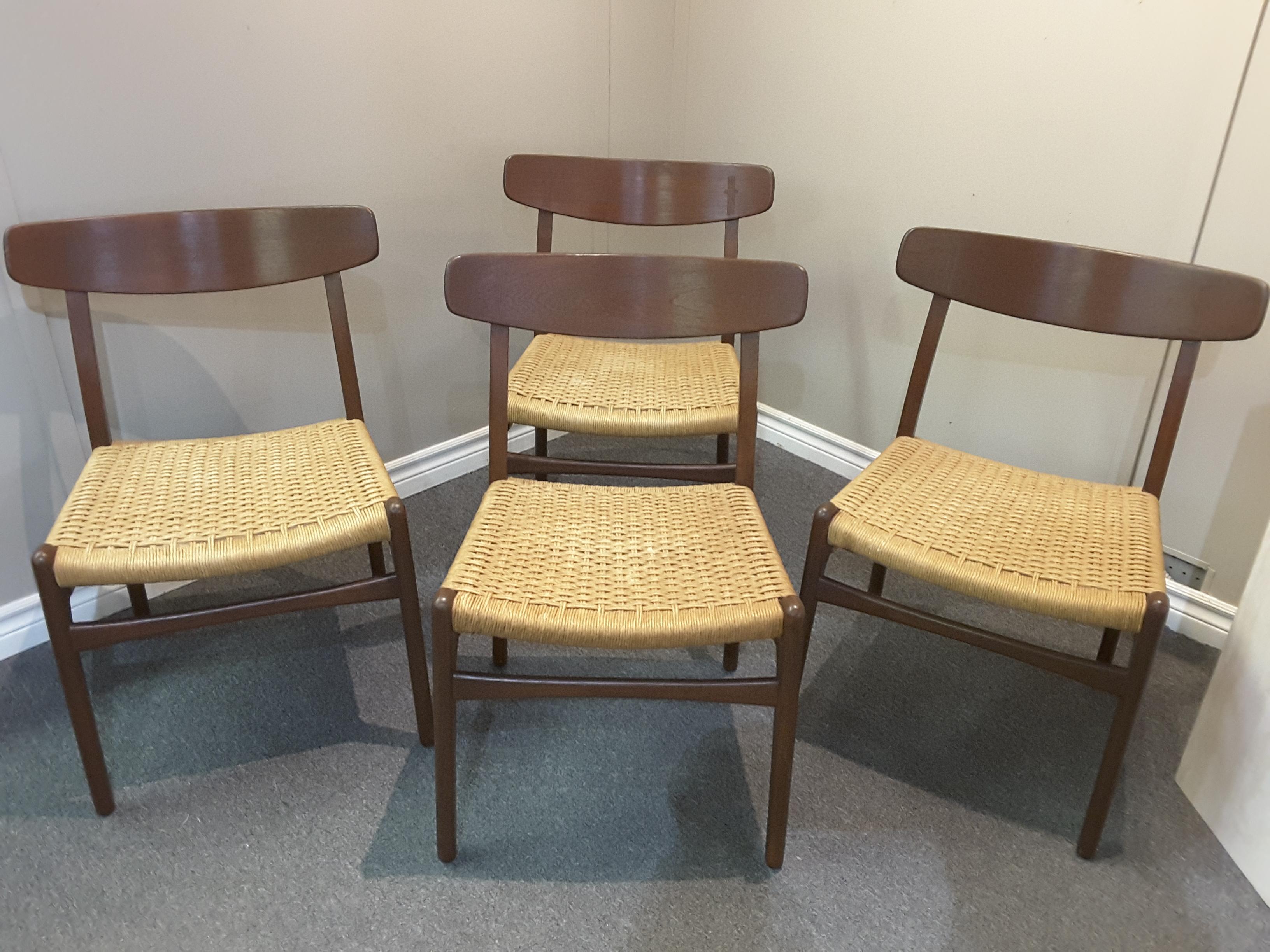 Early Hans Wegner CH-23 Chairs Set of Four 3