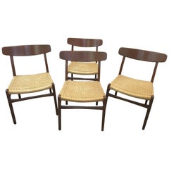 Early Hans Wegner CH-23 Chairs Set of Four