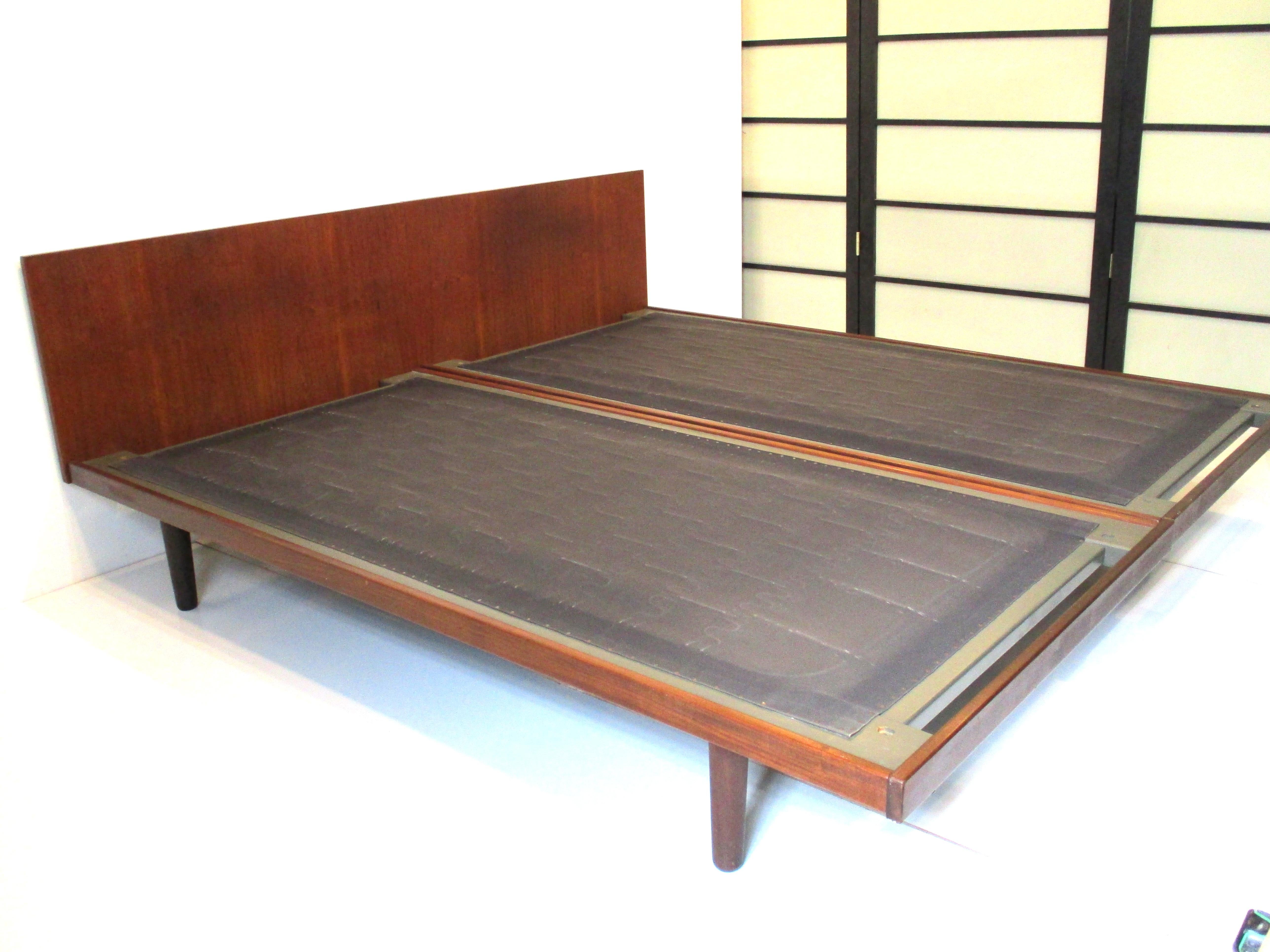 Mid-Century Modern Early Hans Wegner Teak King Sized Bed for Getama / Povl Dinesen Denmark