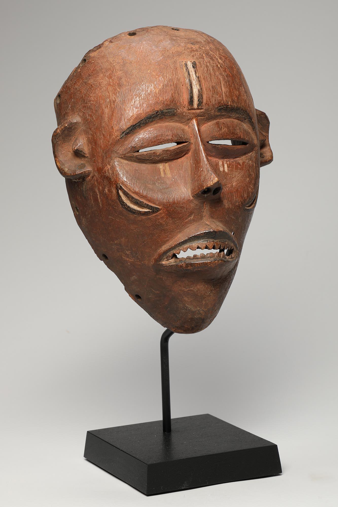 Hand-Carved Early Hardwood Pende Dance Mask Early 20th Century DR Congo African Tribal Art