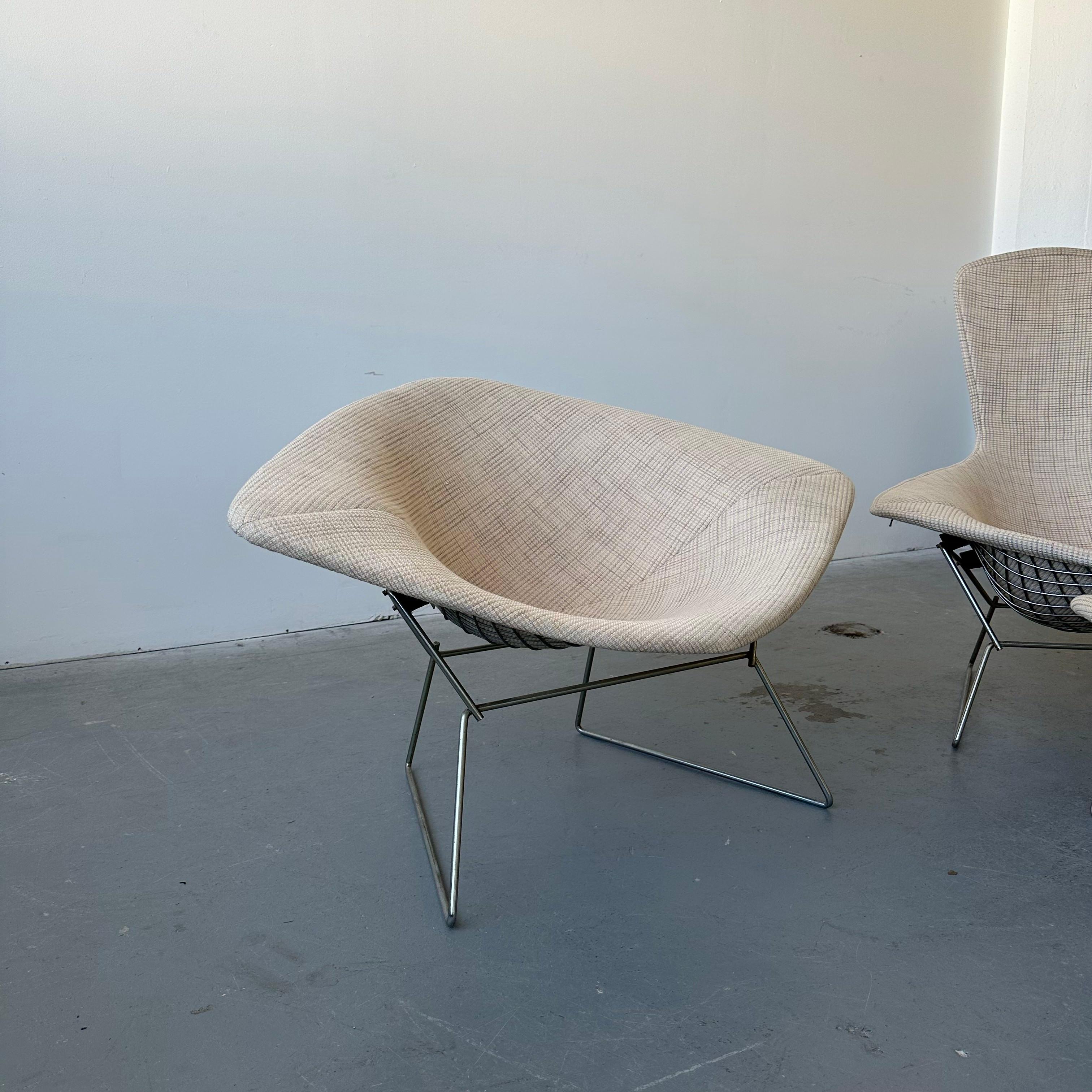 Early Harry Bertoia Bird / Diamond Chair Set In Good Condition In Chicago, IL