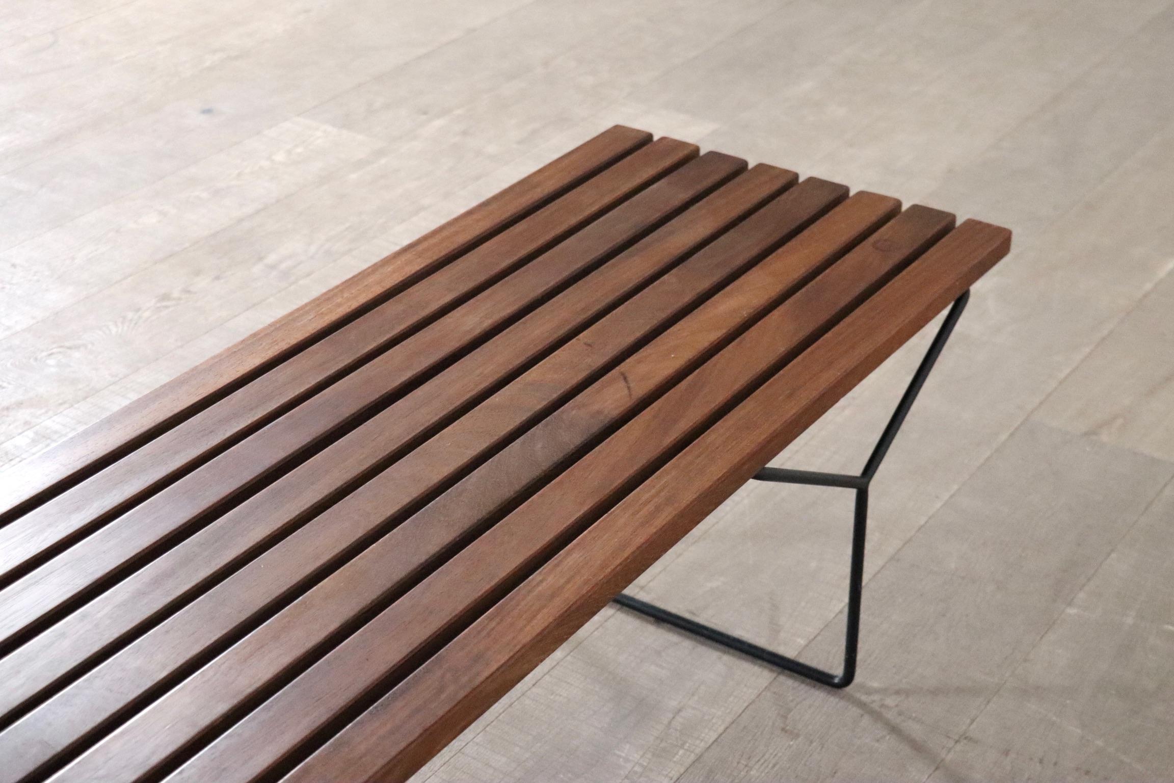Mid-20th Century Early Harry Bertoia Model 400 Bench For Knoll International 1950s