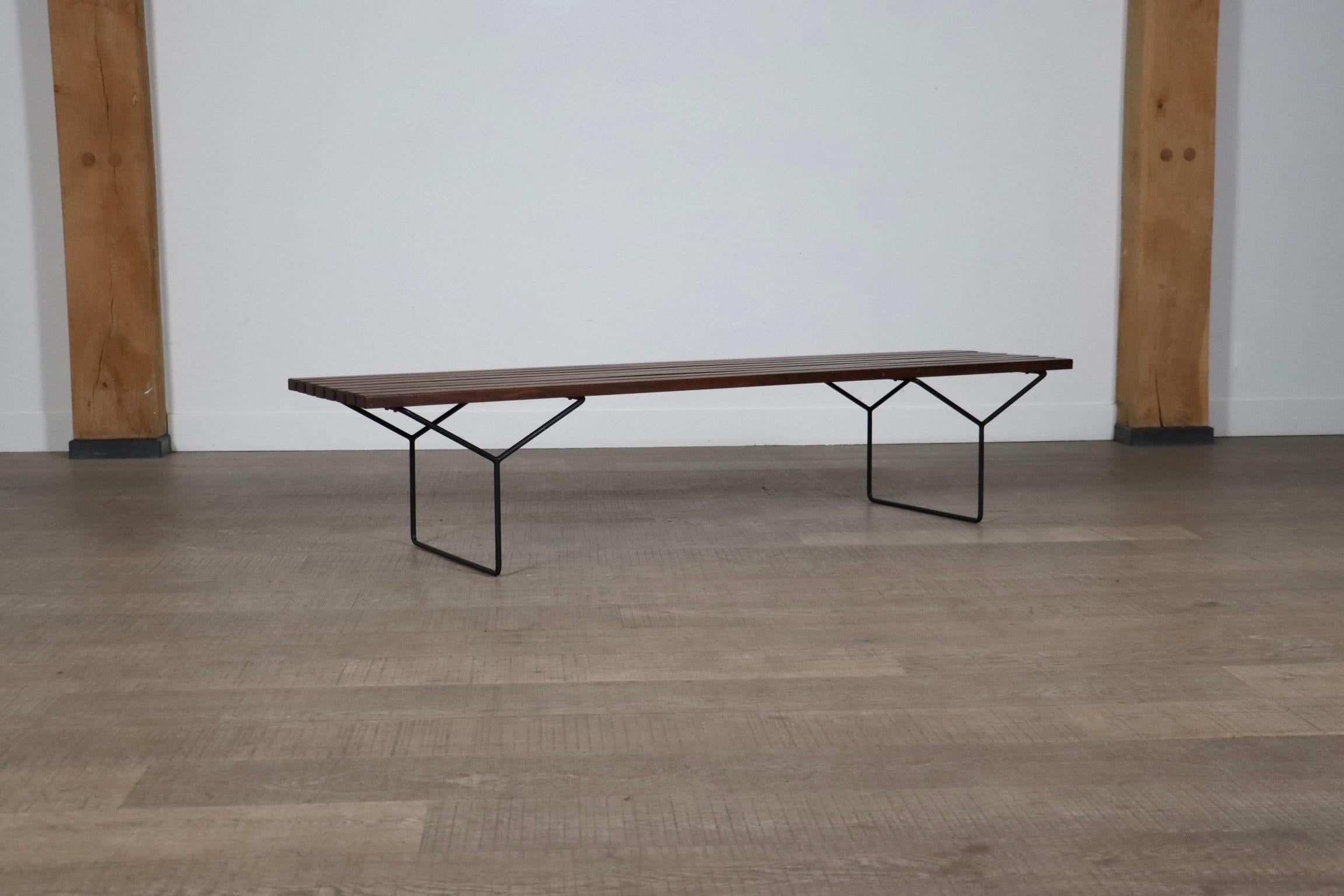Early Harry Bertoia Model 400 Bench For Knoll International 1950s 2