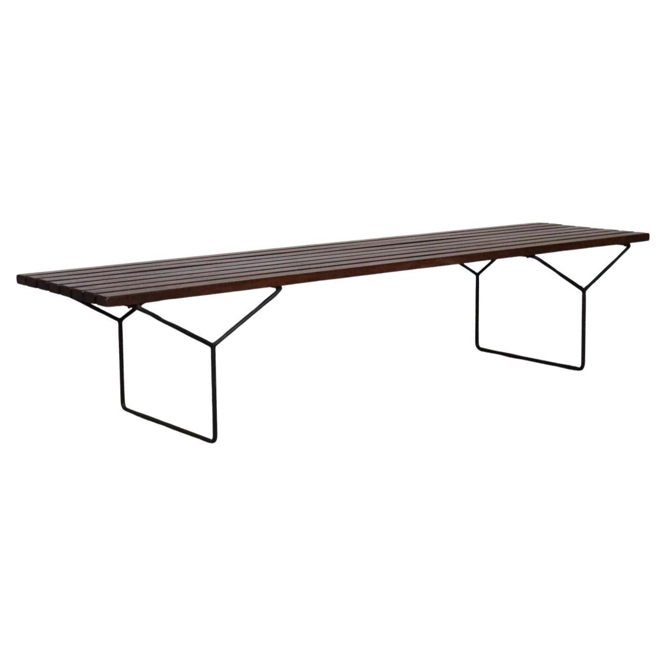 Early Harry Bertoia Model 400 Bench For Knoll International 1950s