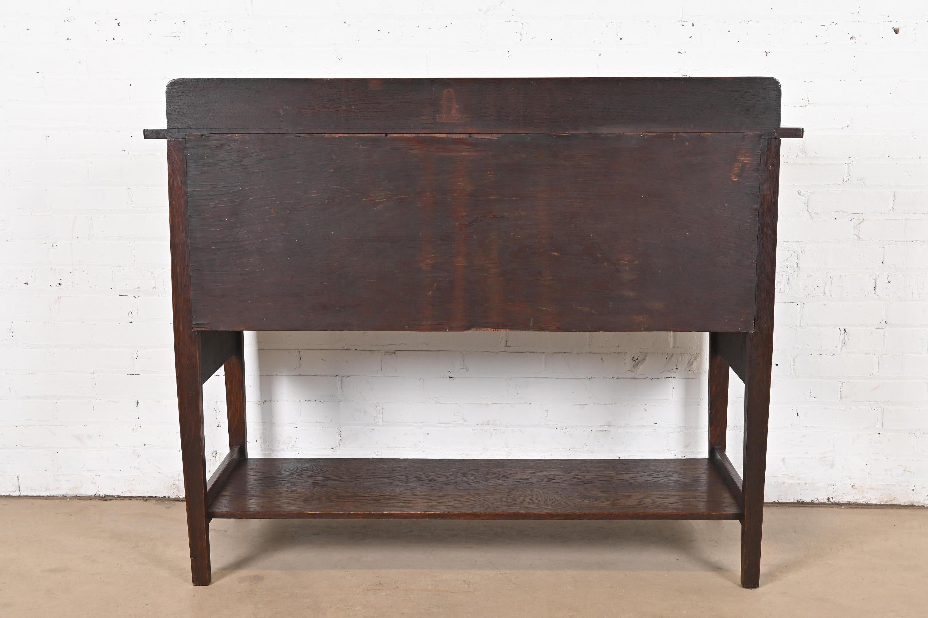 La prima credenza di Harvey Ellis per Gustav Stickley Mission Arts & Crafts in quercia in vendita 3