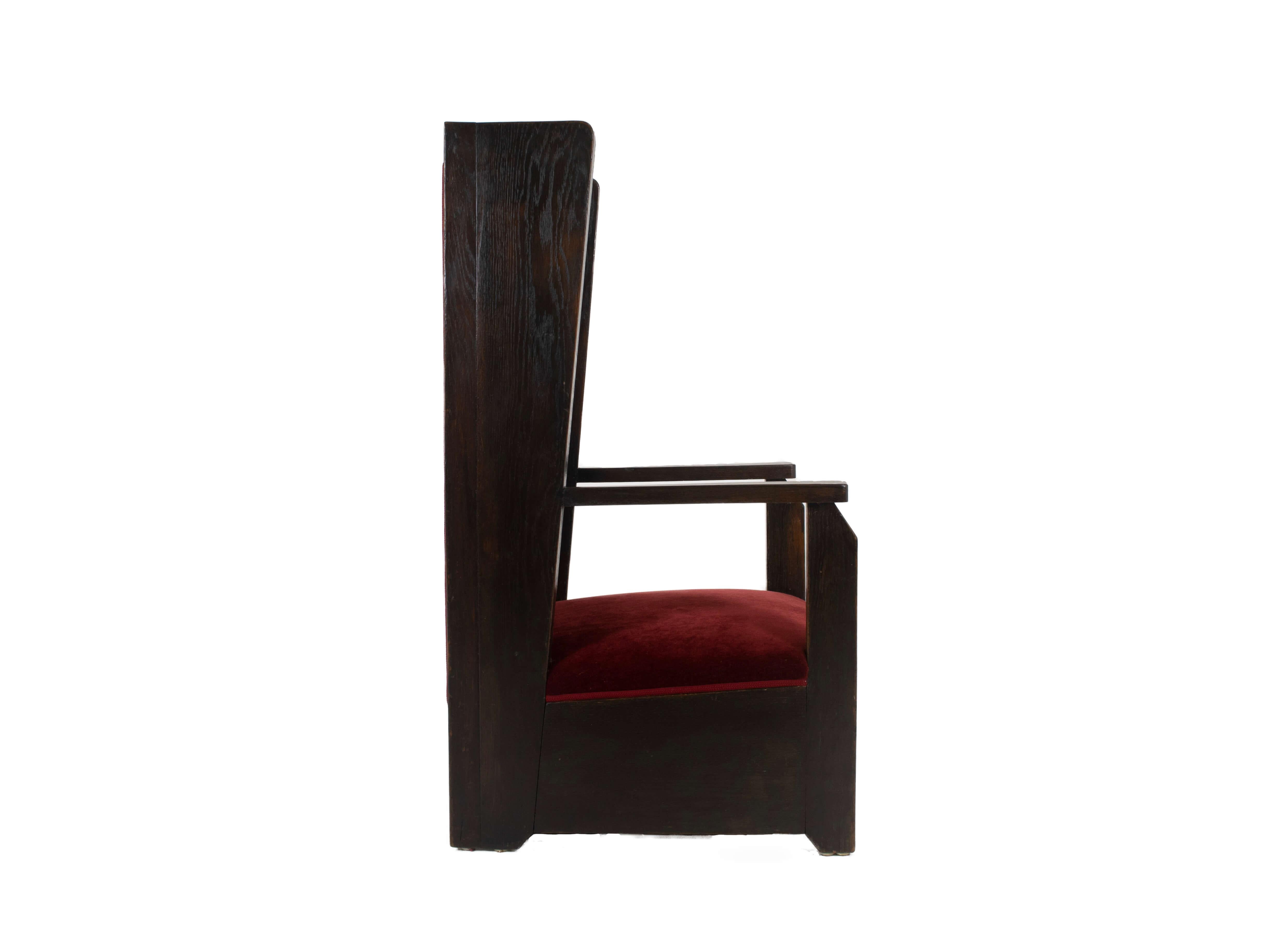 Early Hendrik Wouda Arm Chair The Hague School, The Netherlands 1920s In Good Condition In Hellouw, NL