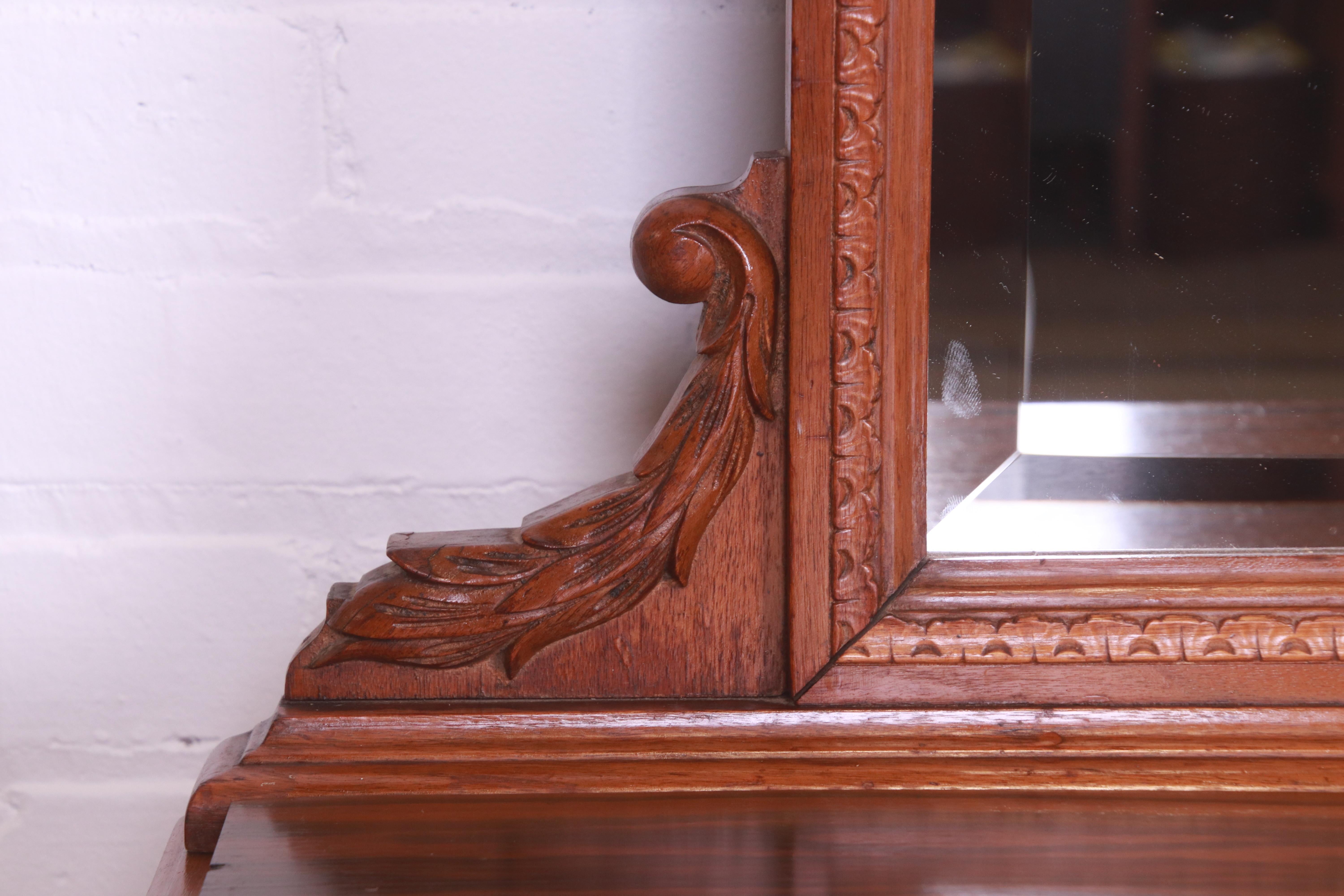 Early Herman Miller French Louis XVI Carved Walnut Vanity with Mirror, 1920s 4