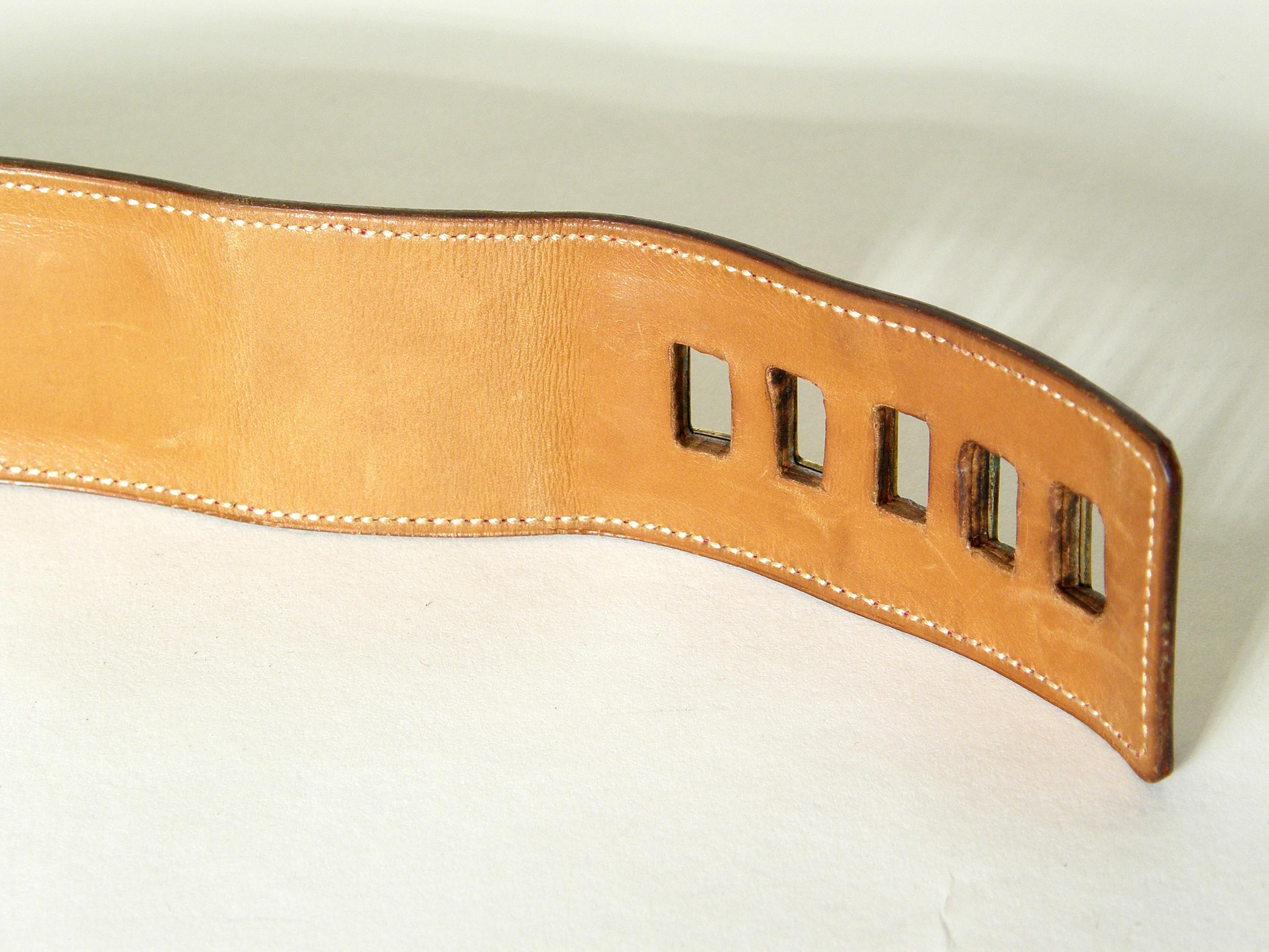 Early Hermès Collier de Chien Belt Adjustable Red Leather CDC with Gold Hardware 2