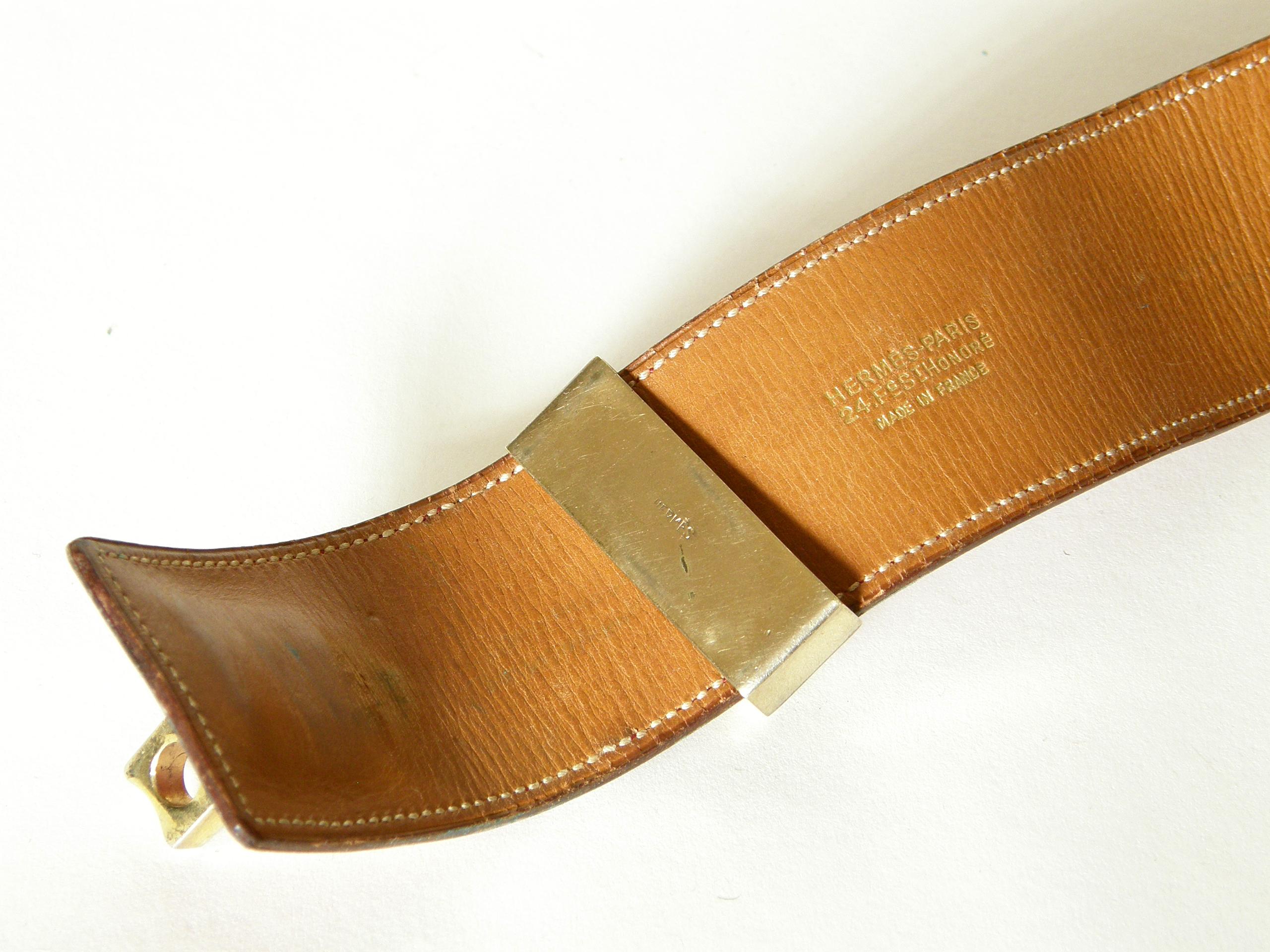 Early Hermès Collier de Chien Belt Adjustable Red Leather CDC with Gold Hardware 1